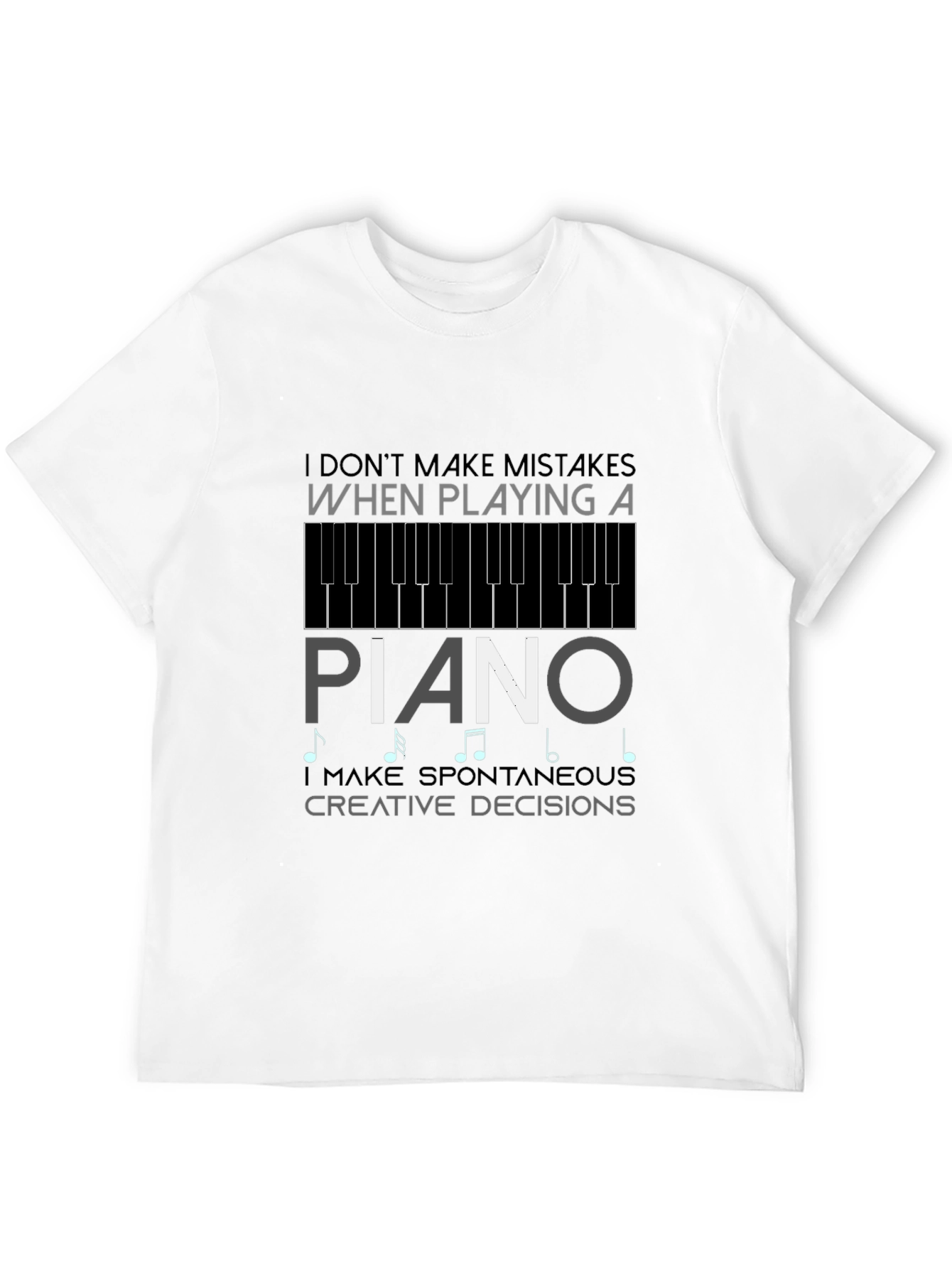 Piano Player Graphic T-Shirt - Spontaneous Creative Decisions