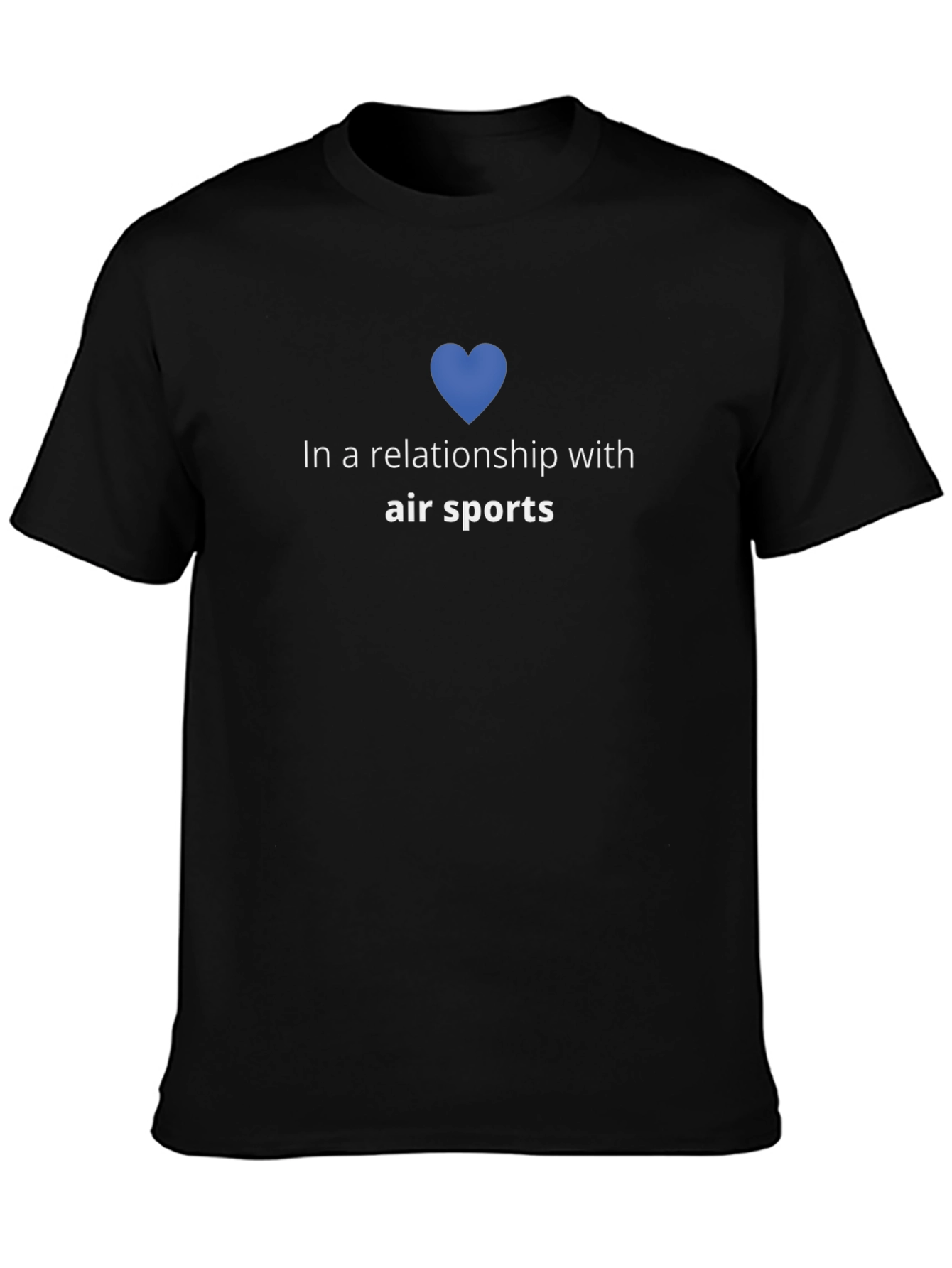 Air Sports Relationship T-Shirt - Blue Heart Design
