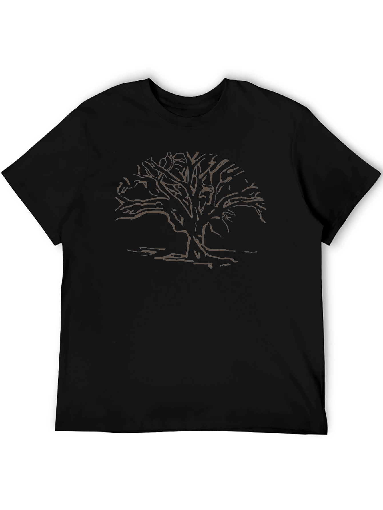 Black T-Shirt with Tree Graphic