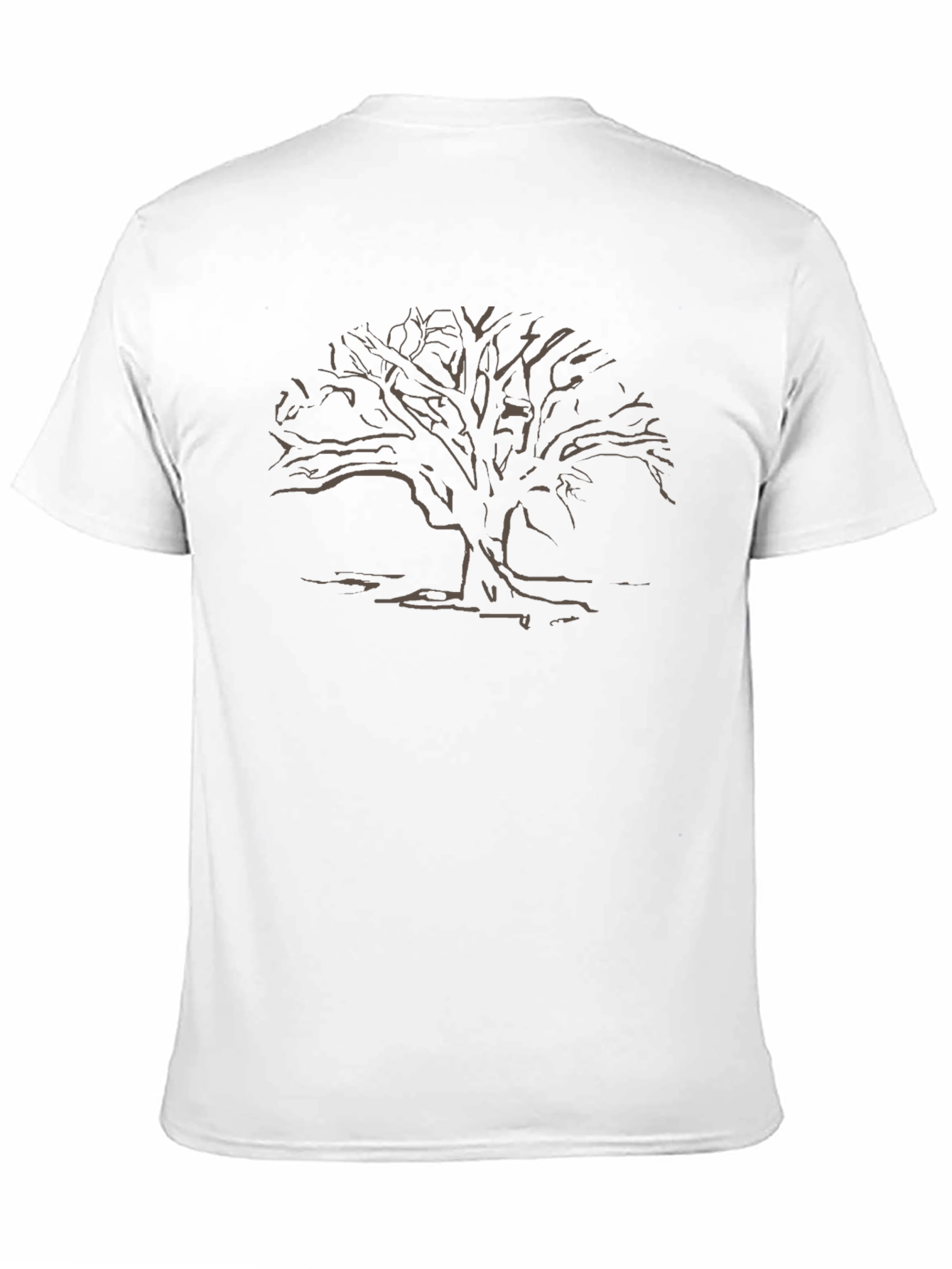 Black T-Shirt with Tree Graphic
