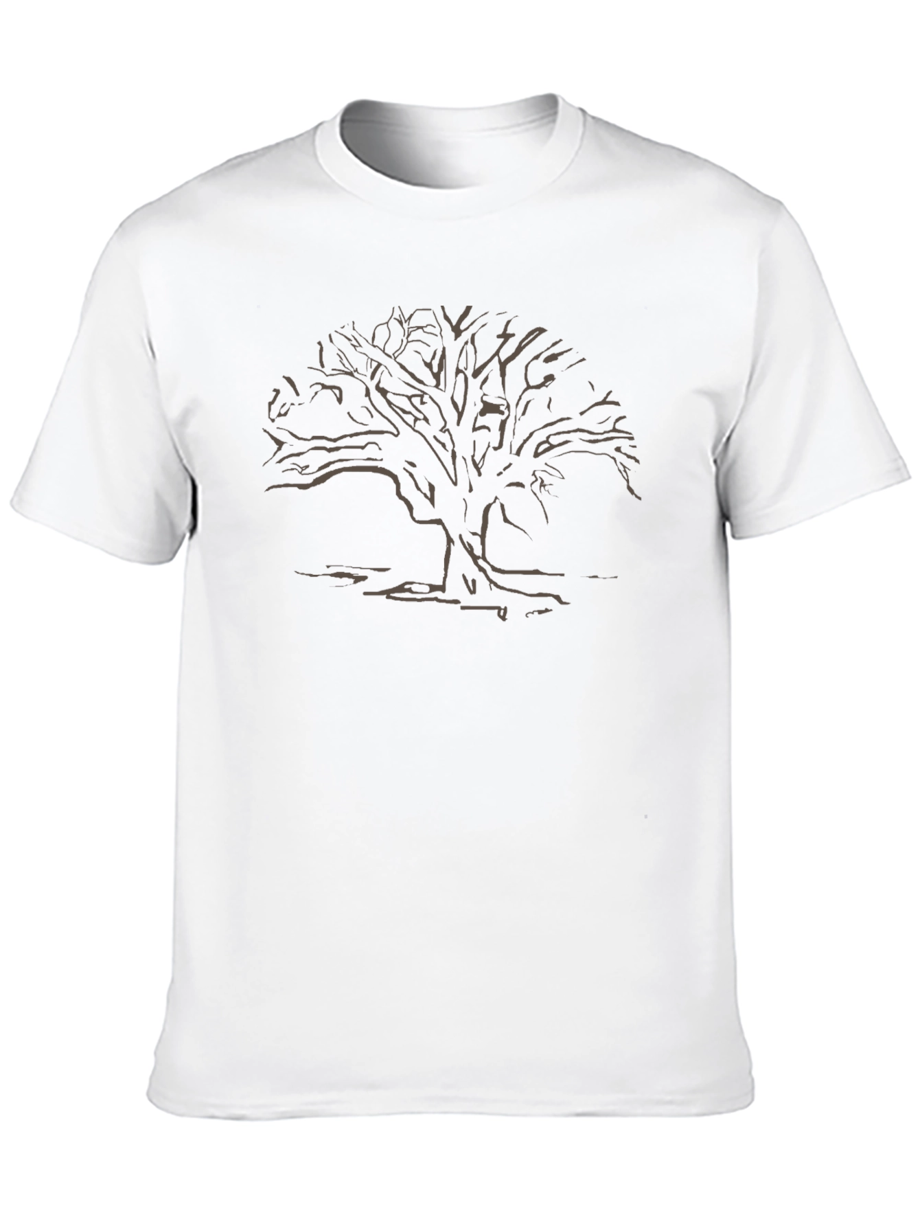 Black T-Shirt with Tree Graphic