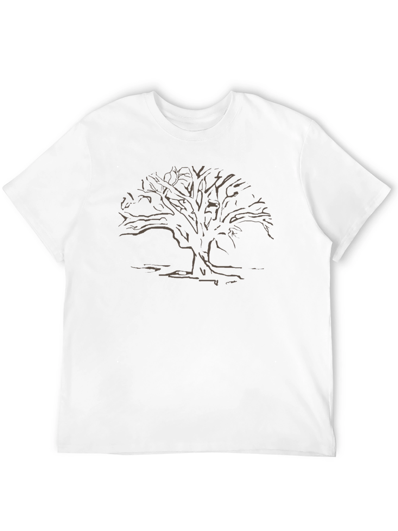 Black T-Shirt with Tree Graphic