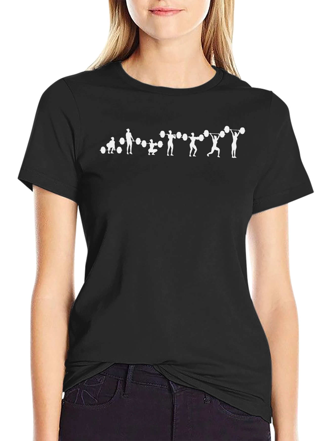 Weightlifting Evolution Graphic Tee - Black Cotton Shirt
