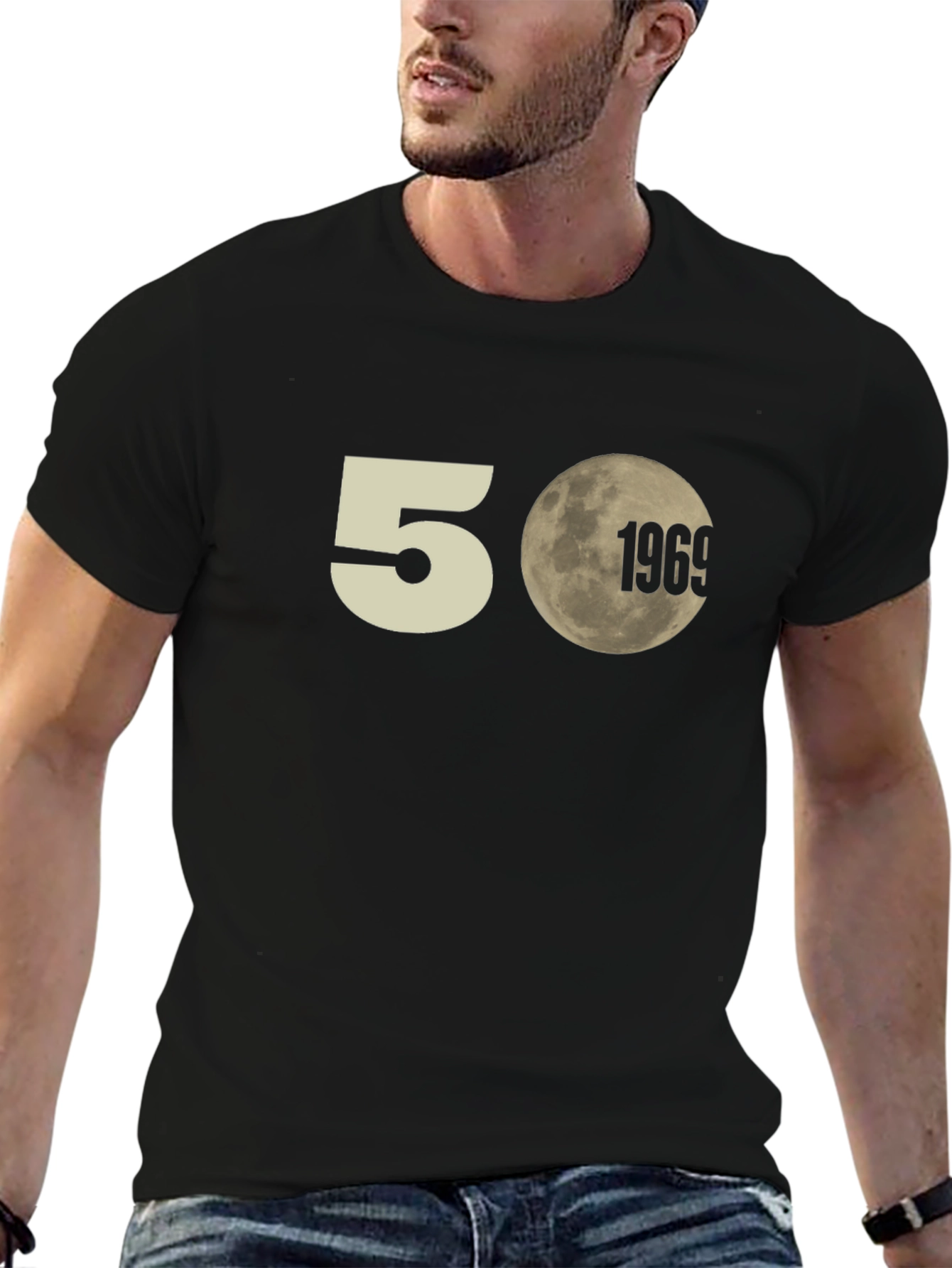 50th Anniversary Moon Landing T-Shirt - Black
