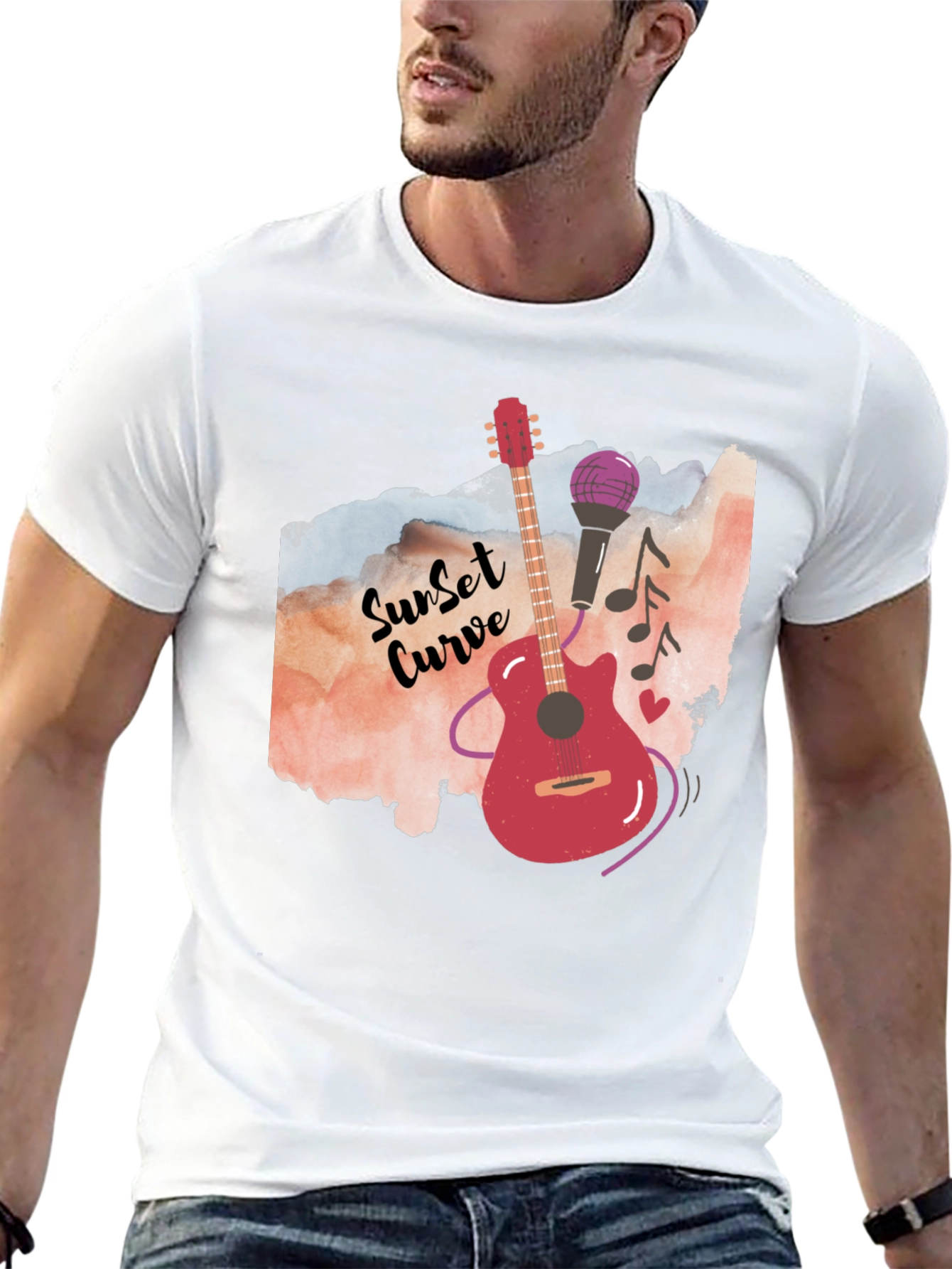 Sunset Curve Music Graphic Tee