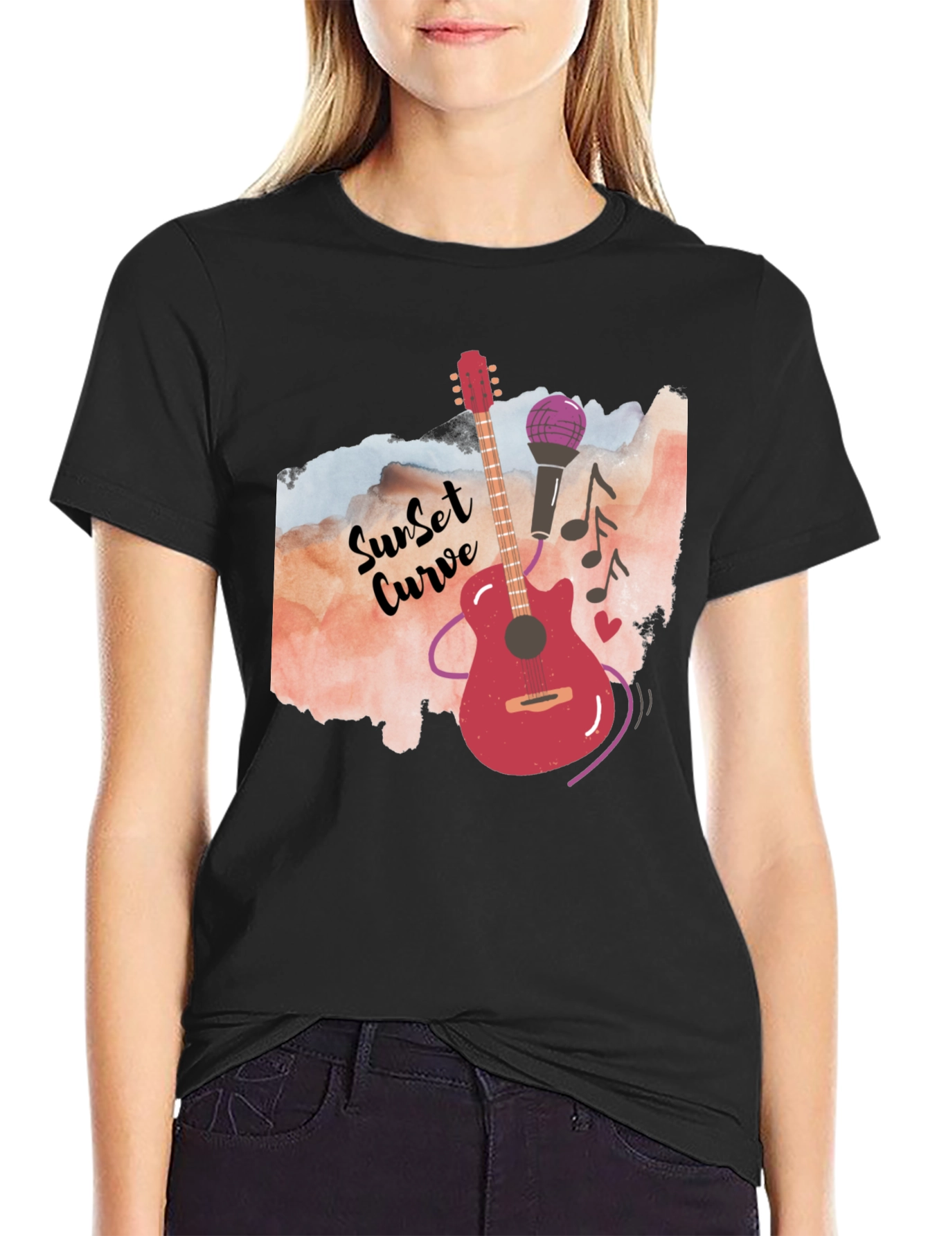 Sunset Curve Music Graphic Tee
