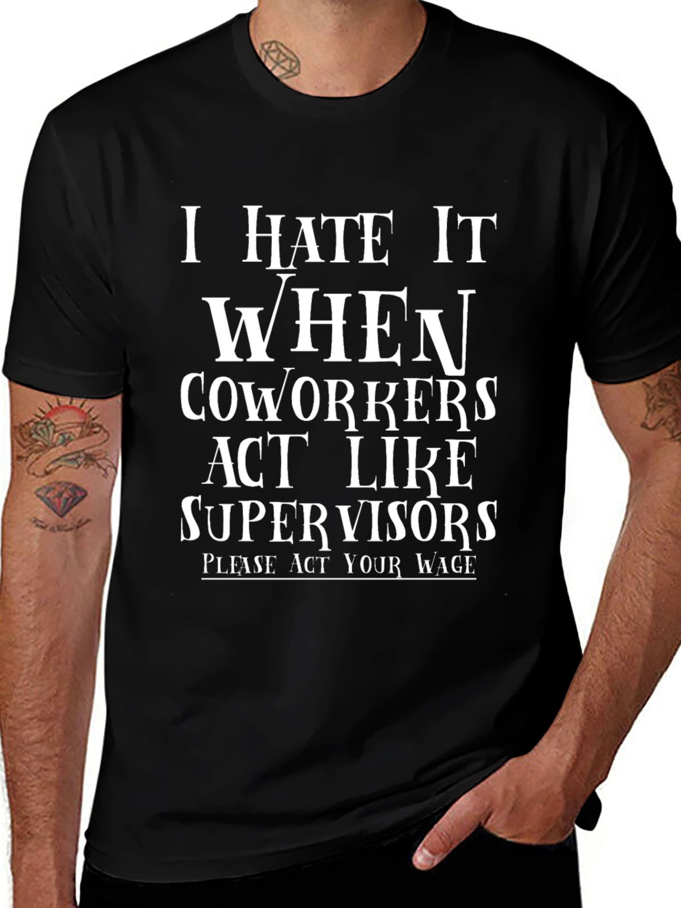 Funny Coworker Supervisor Black T-Shirt