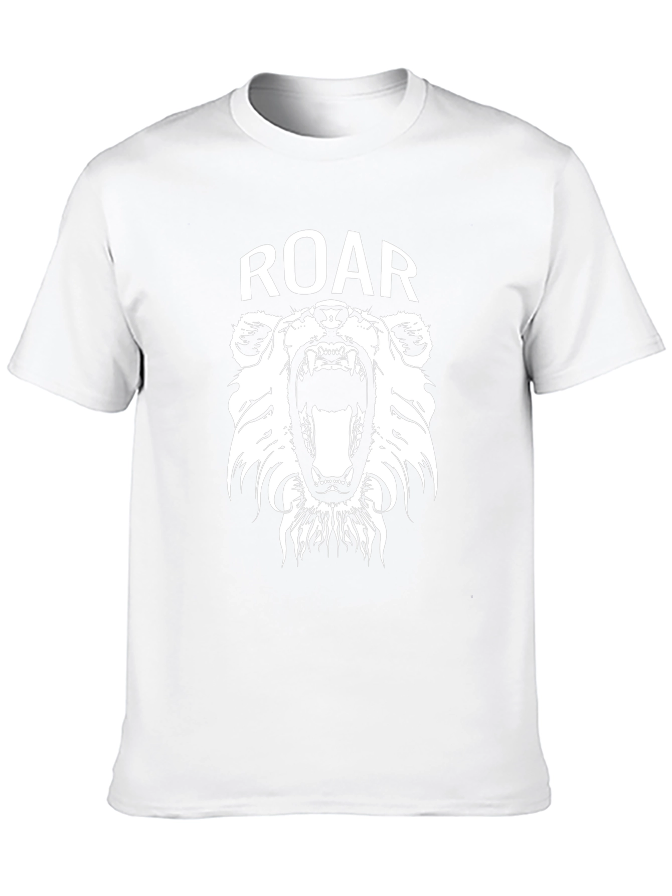 Roar Bear Graphic Tee - Black Cotton T-Shirt