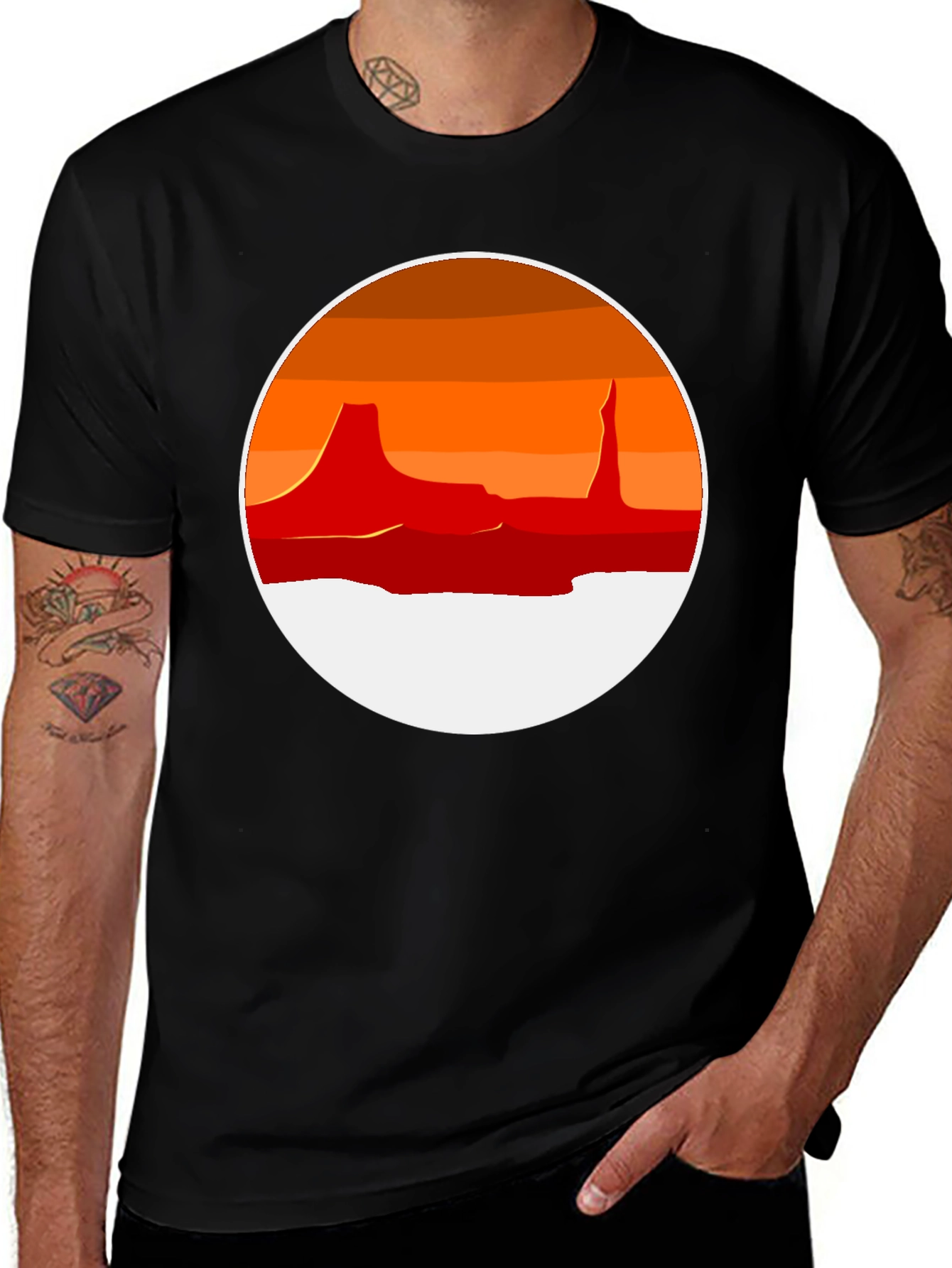 Desert Sunset Graphic T-Shirt