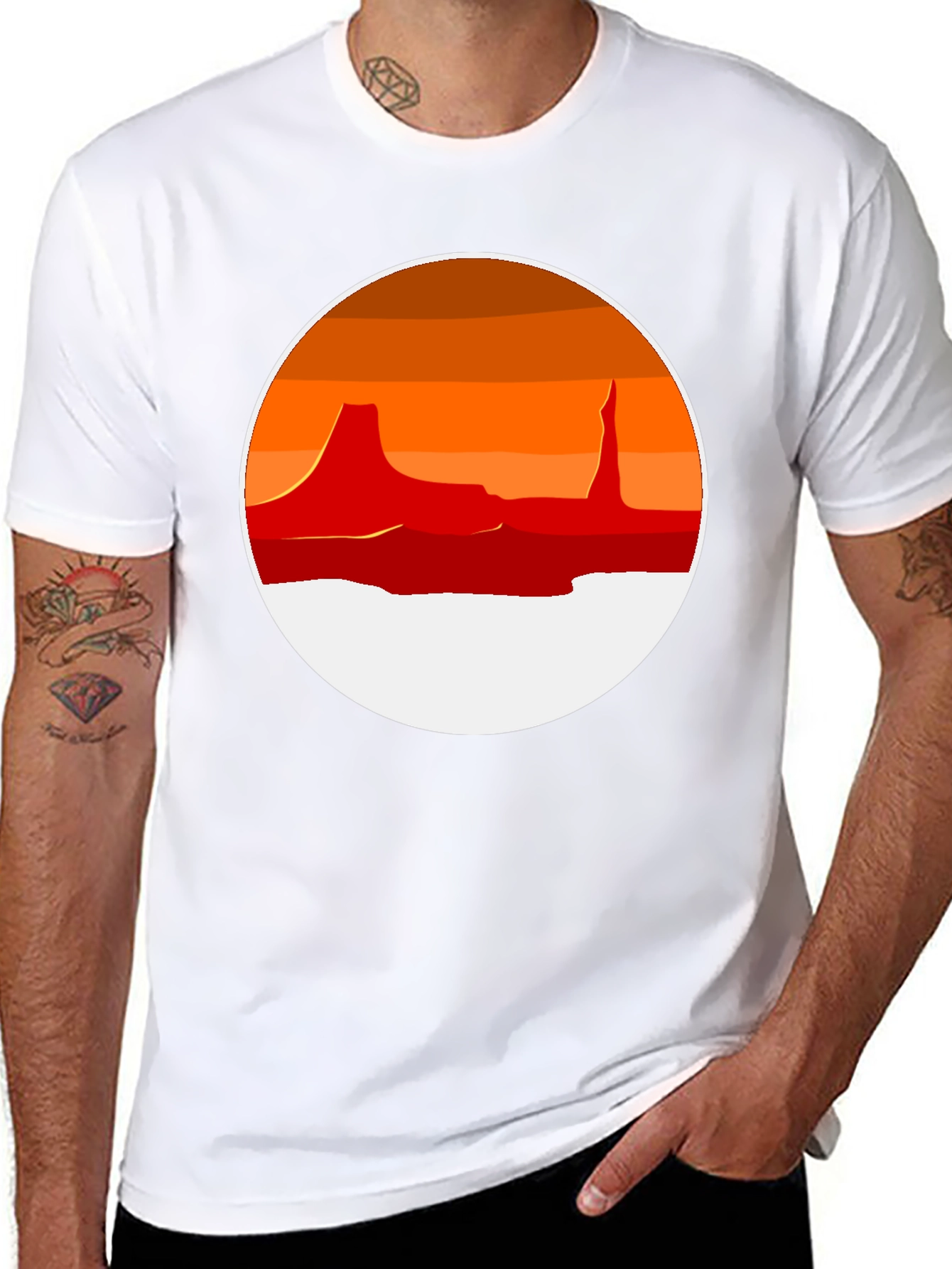 Desert Sunset Graphic T-Shirt