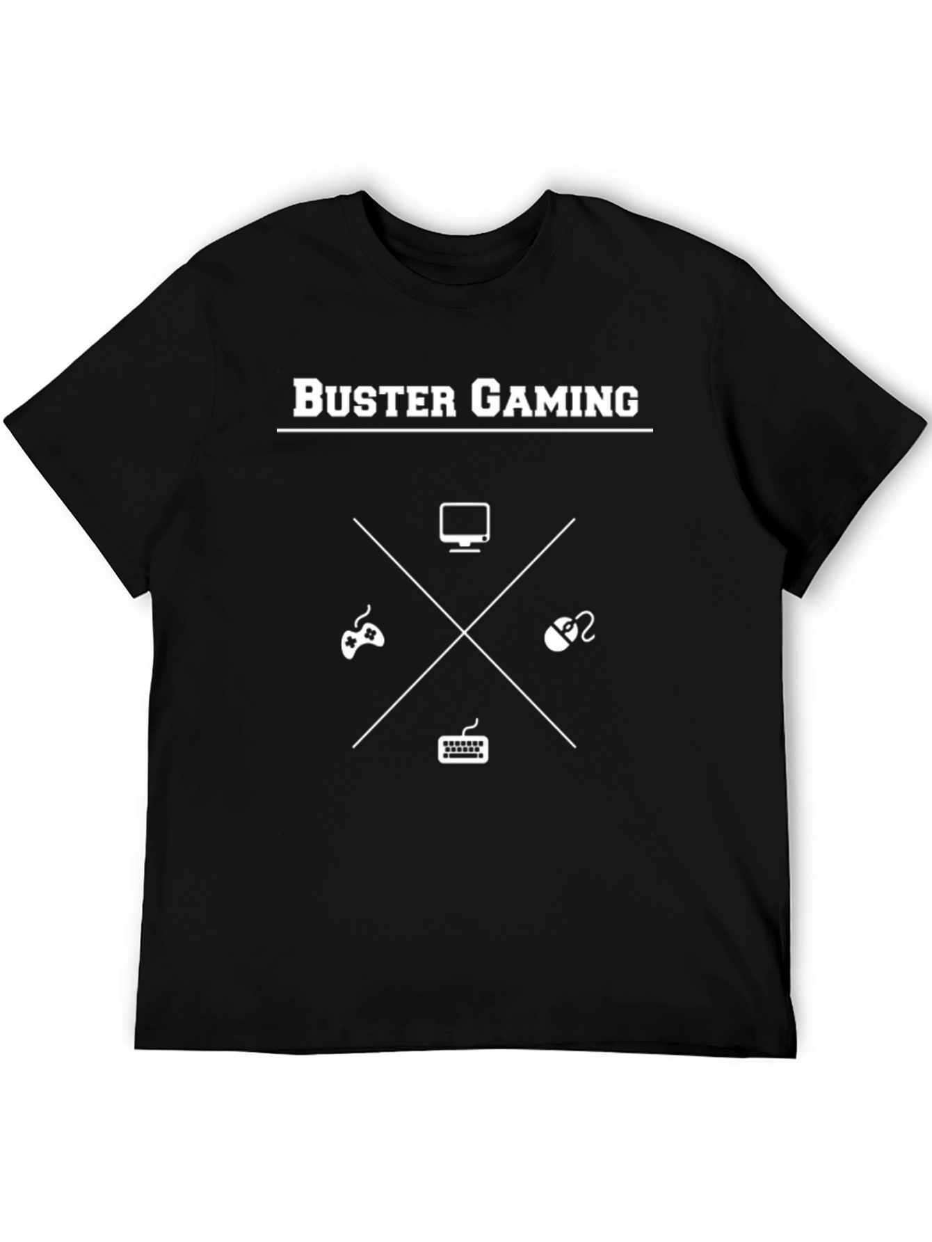 Buster Gaming Black Graphic Tee - Gamer Style
