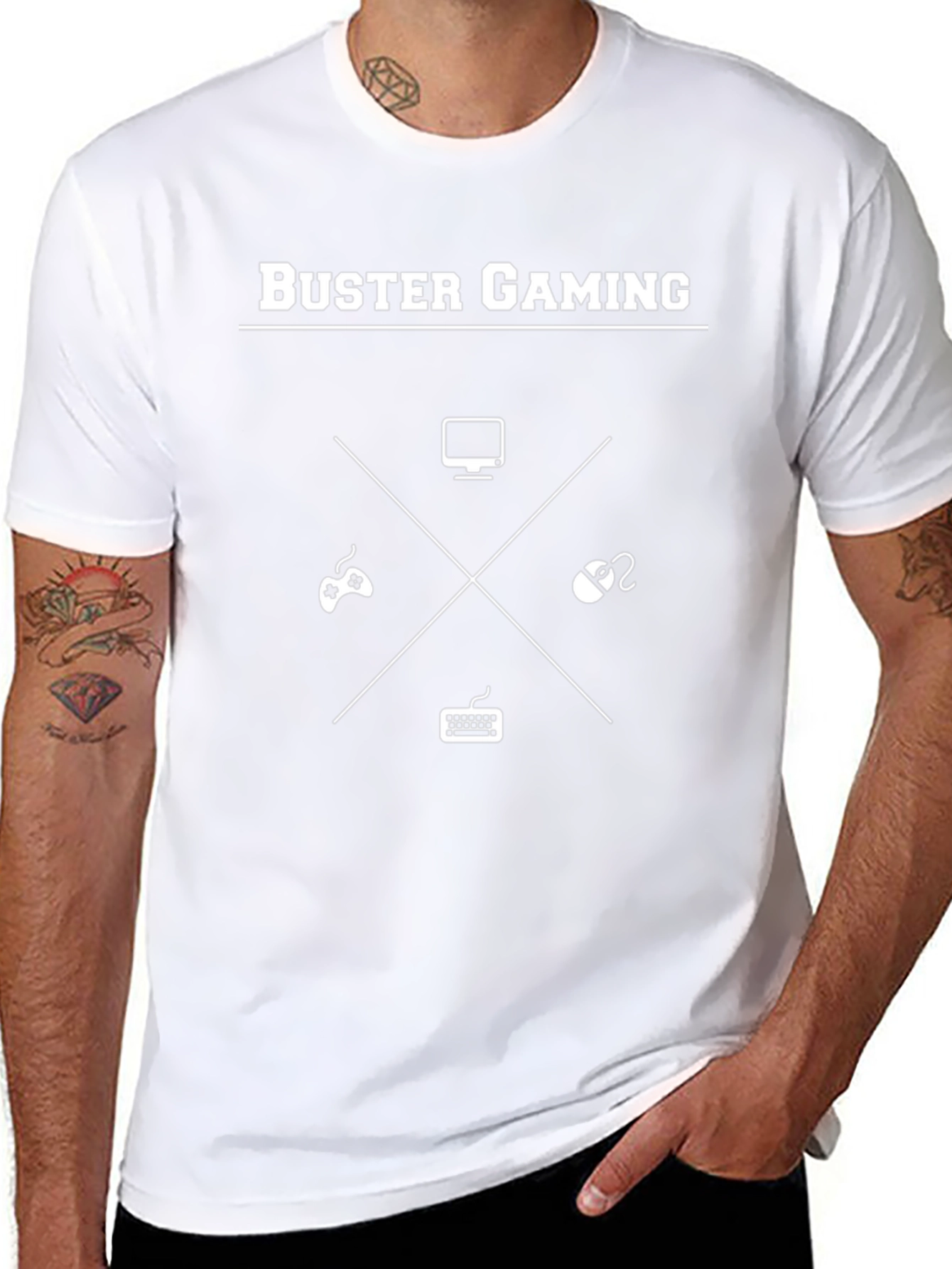 Buster Gaming Black Graphic Tee - Gamer Style