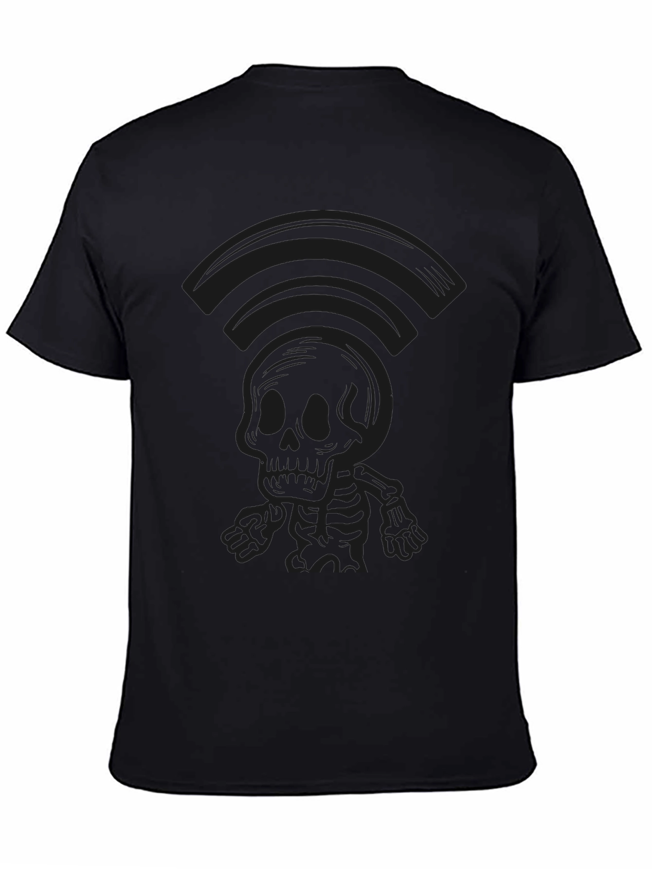 Black Skeleton Graphic T-Shirt
