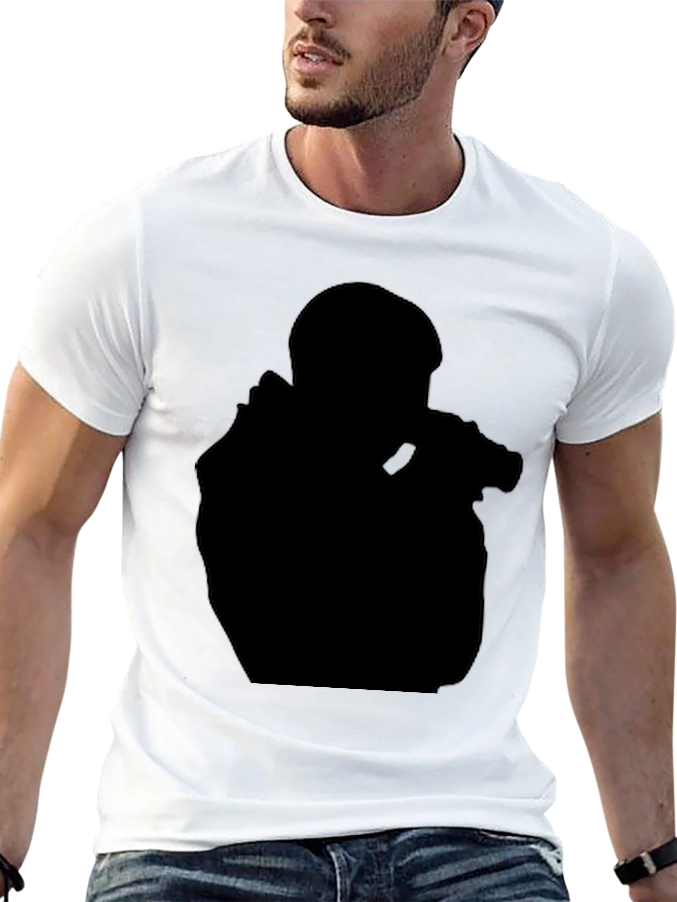 Silhouette Graphic Tee - Black Casual Shirt