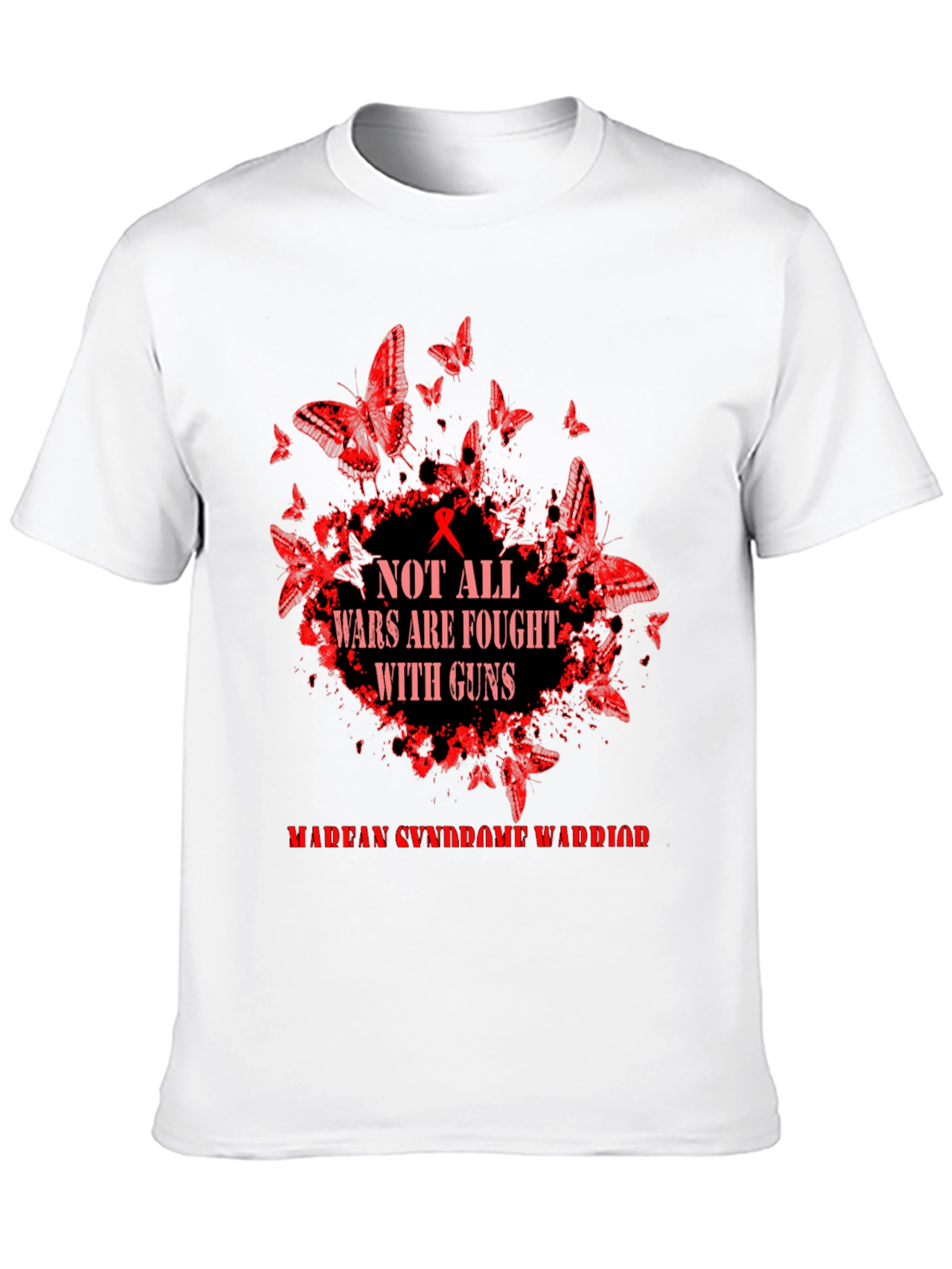 Marfan Syndrome Warrior Tee: Butterfly Guns Awareness