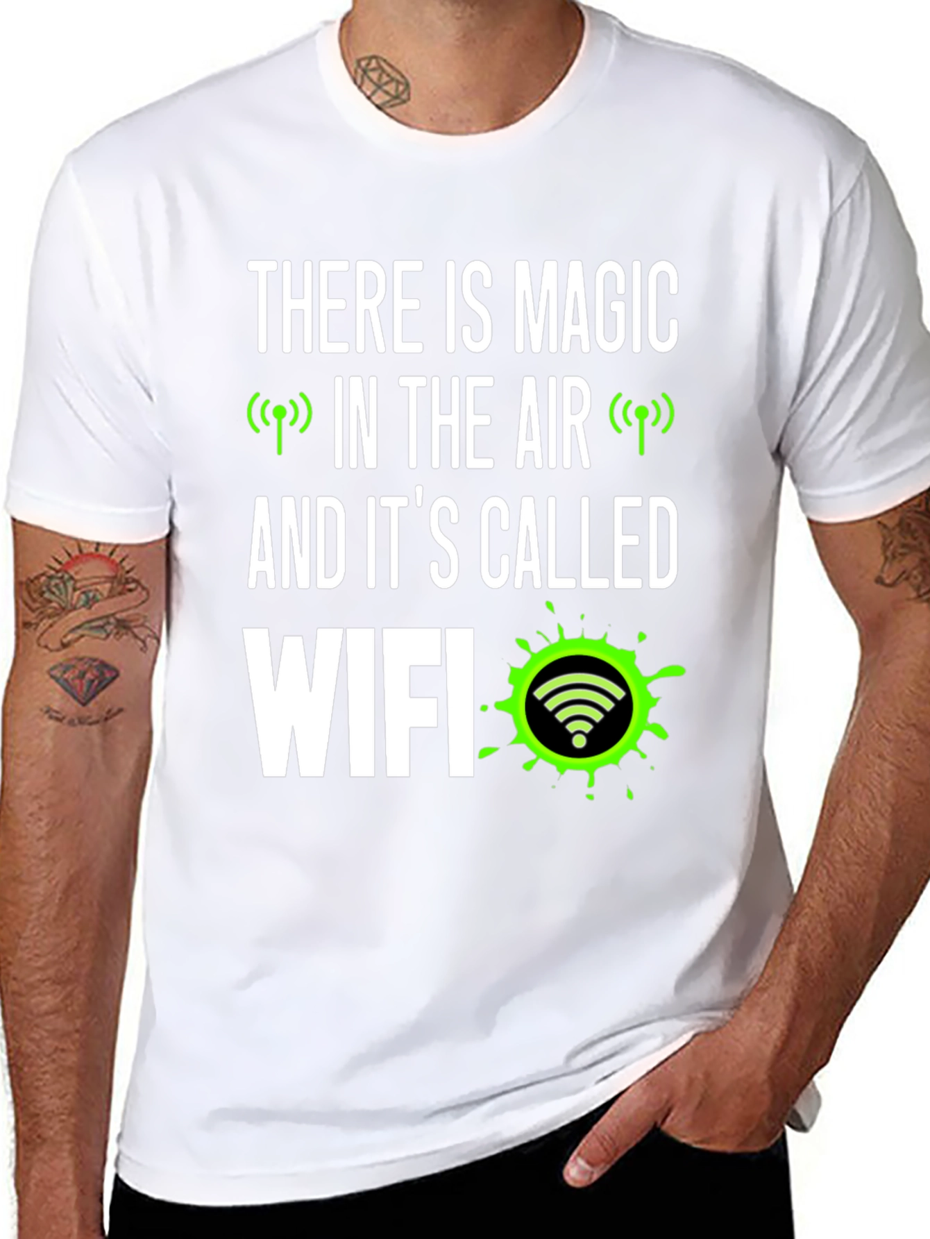 Magic WiFi T-Shirt - Humorous Geek Tee