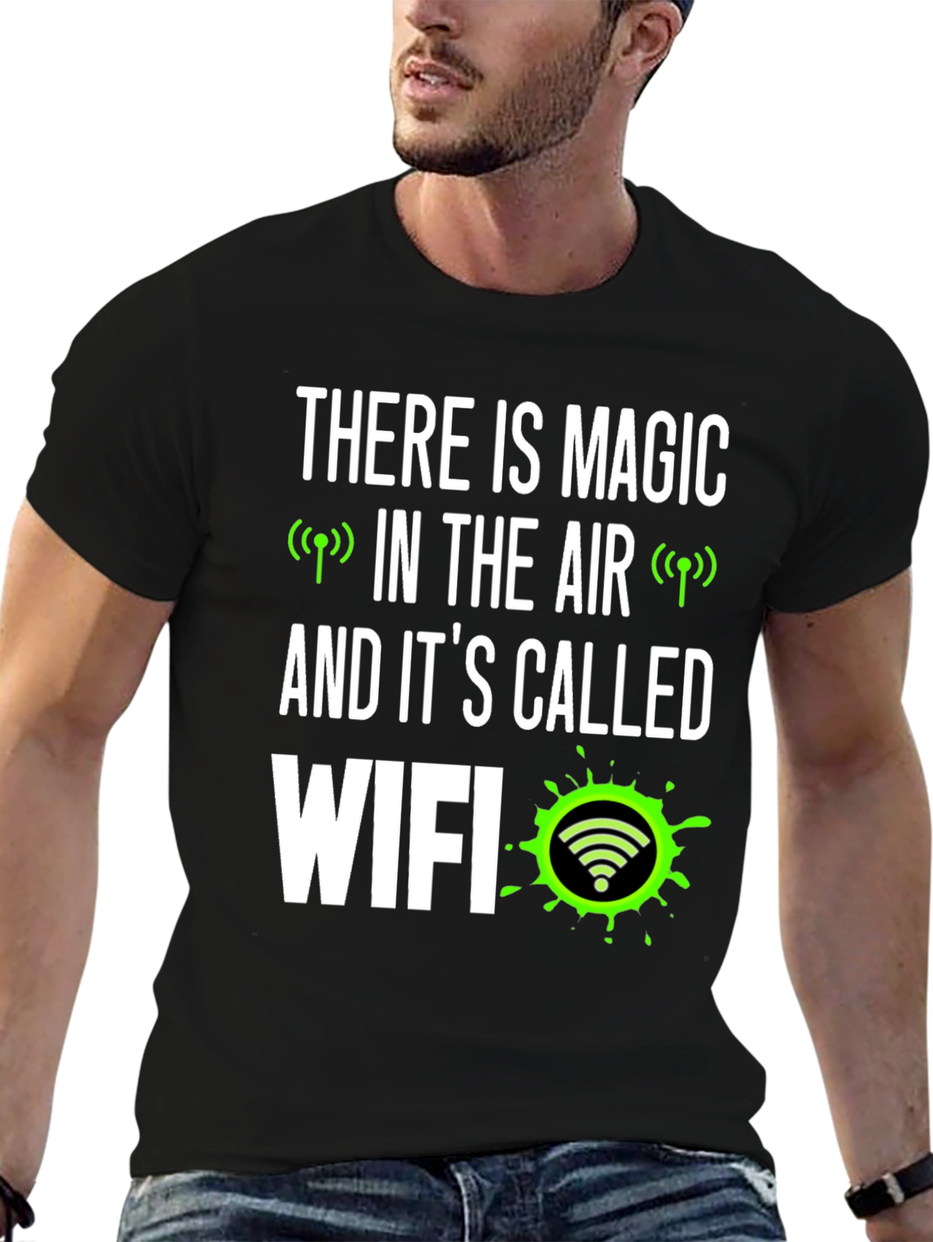 Magic WiFi T-Shirt - Humorous Geek Tee