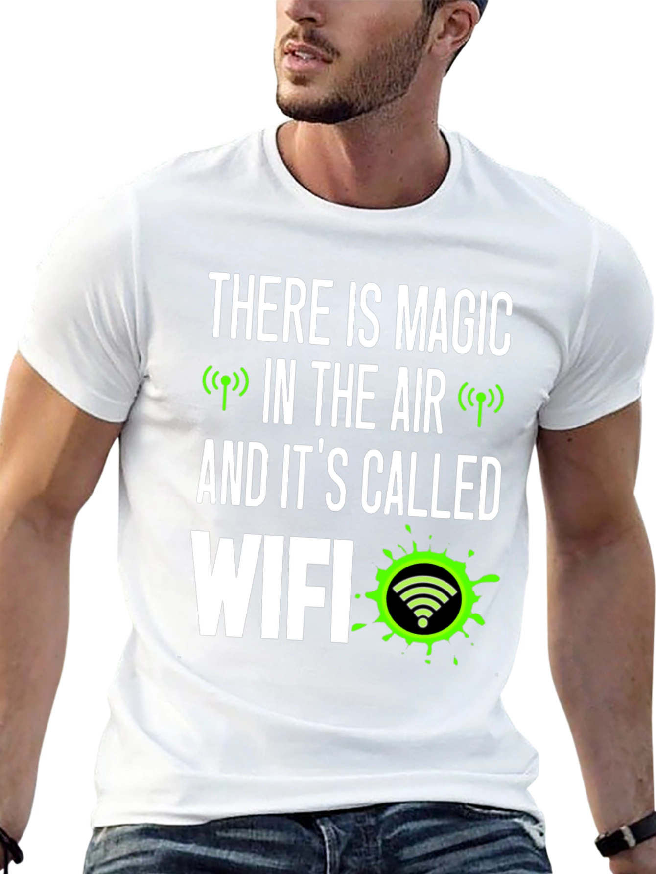 Magic WiFi T-Shirt - Humorous Geek Tee