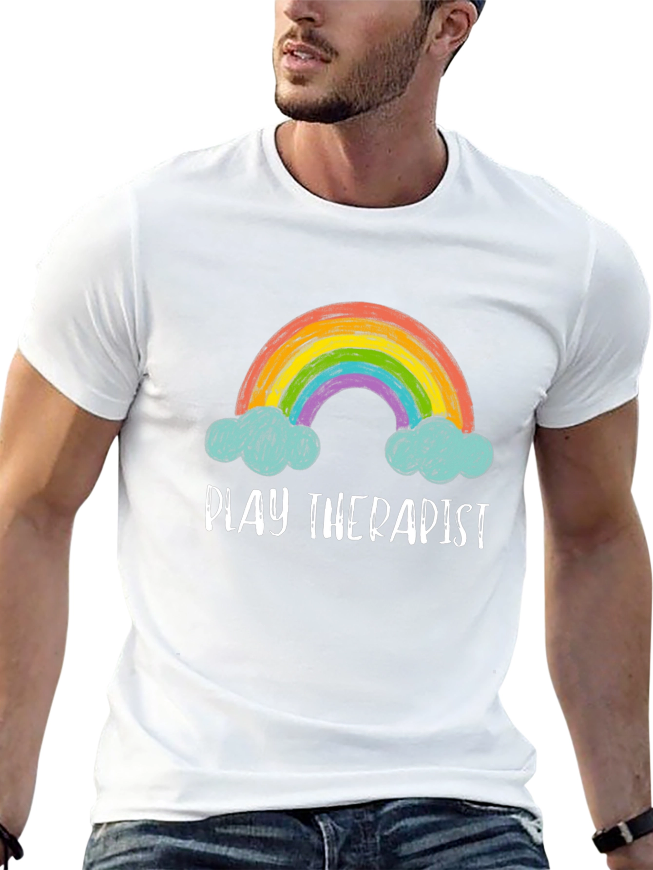 Play Therapist Rainbow Graphic Tee