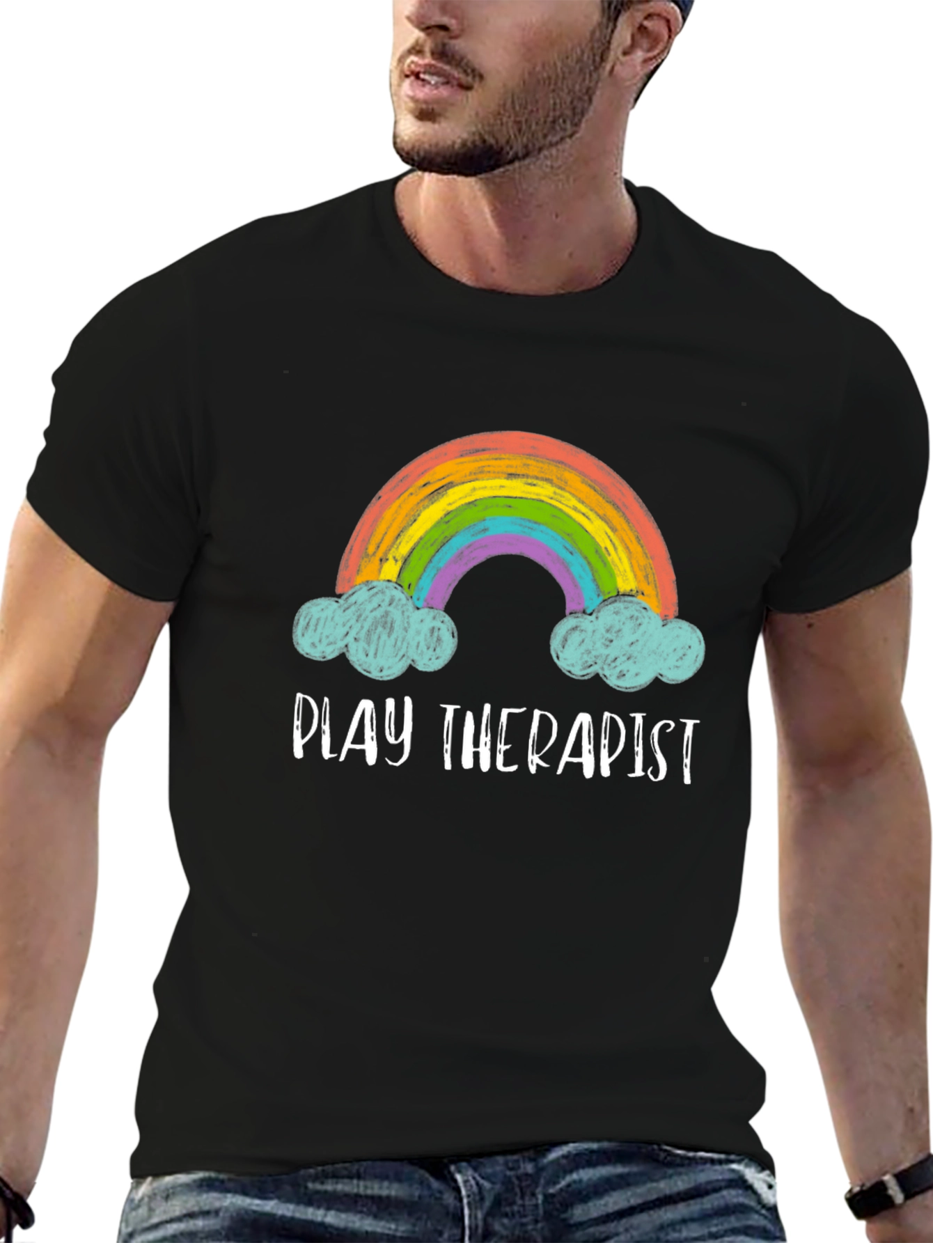 Play Therapist Rainbow Graphic Tee