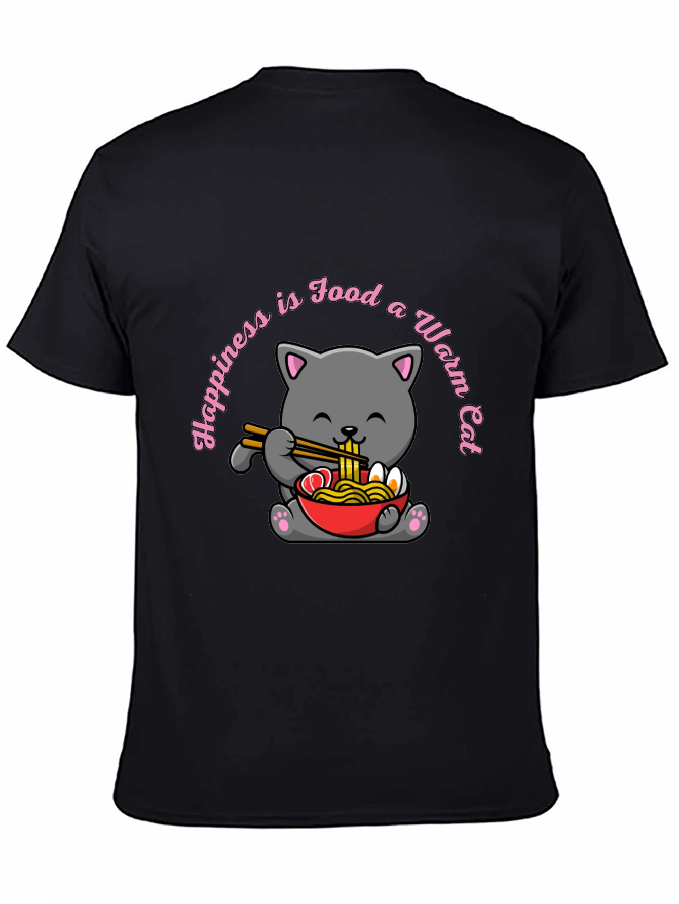 Cute Cat Ramen T-Shirt - Foodie Comfort