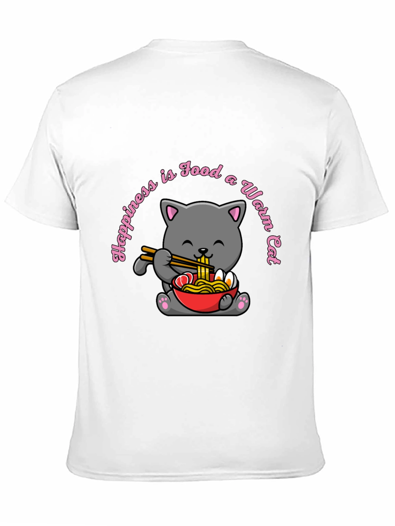 Cute Cat Ramen T-Shirt - Foodie Comfort