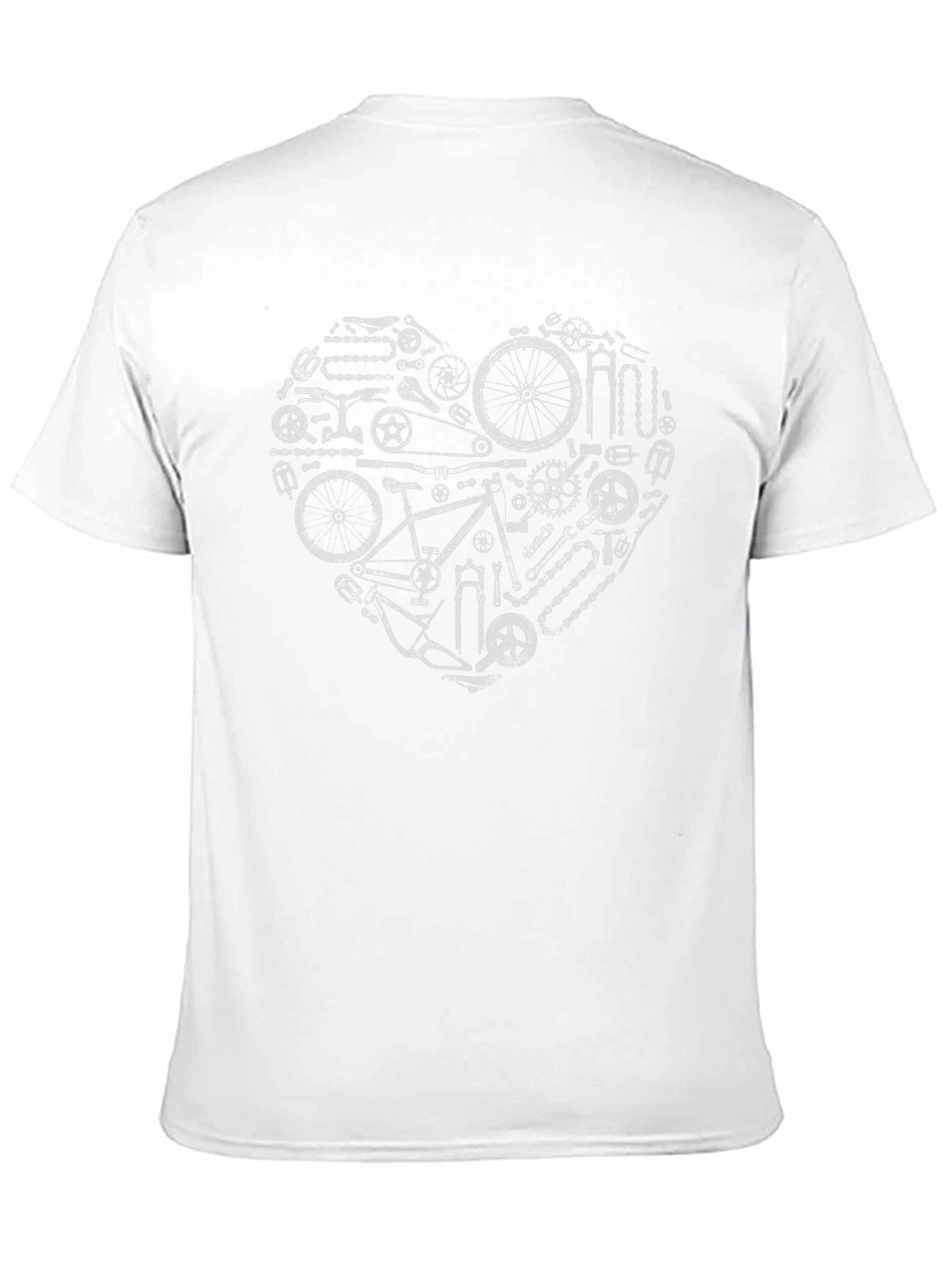 Cycling Love T-Shirt - Bike Parts Heart Graphic Tee