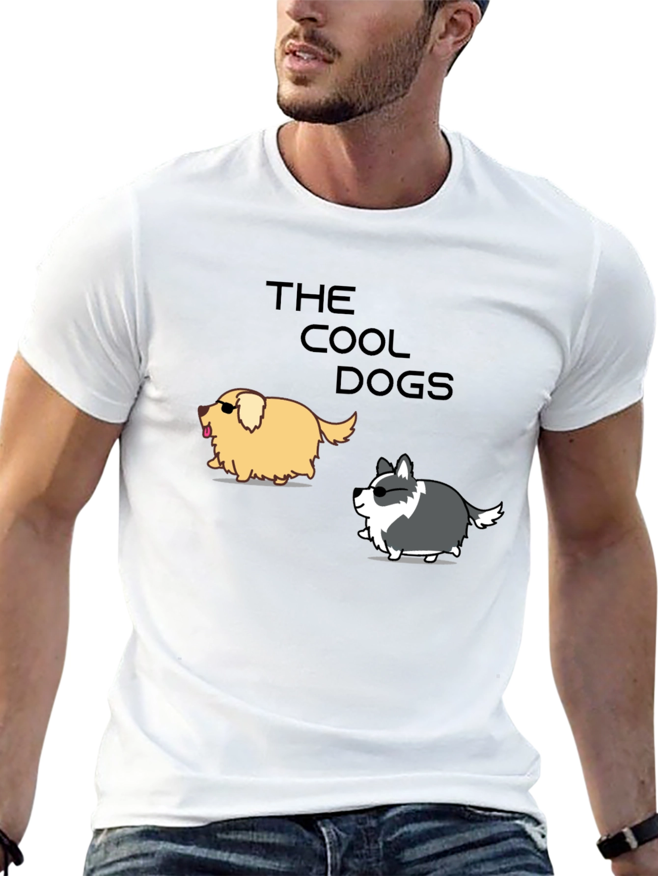 Cool Dogs Graphic Tee - Trendy Casual T-Shirt