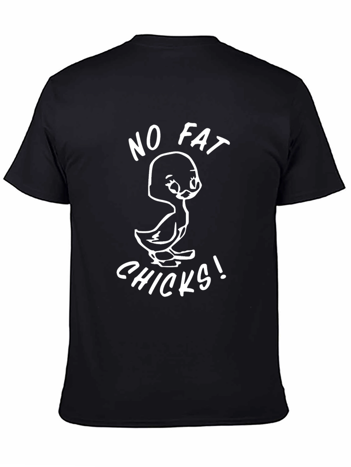 No Fat Chicks Graphic Tee - Black Cotton T-Shirt