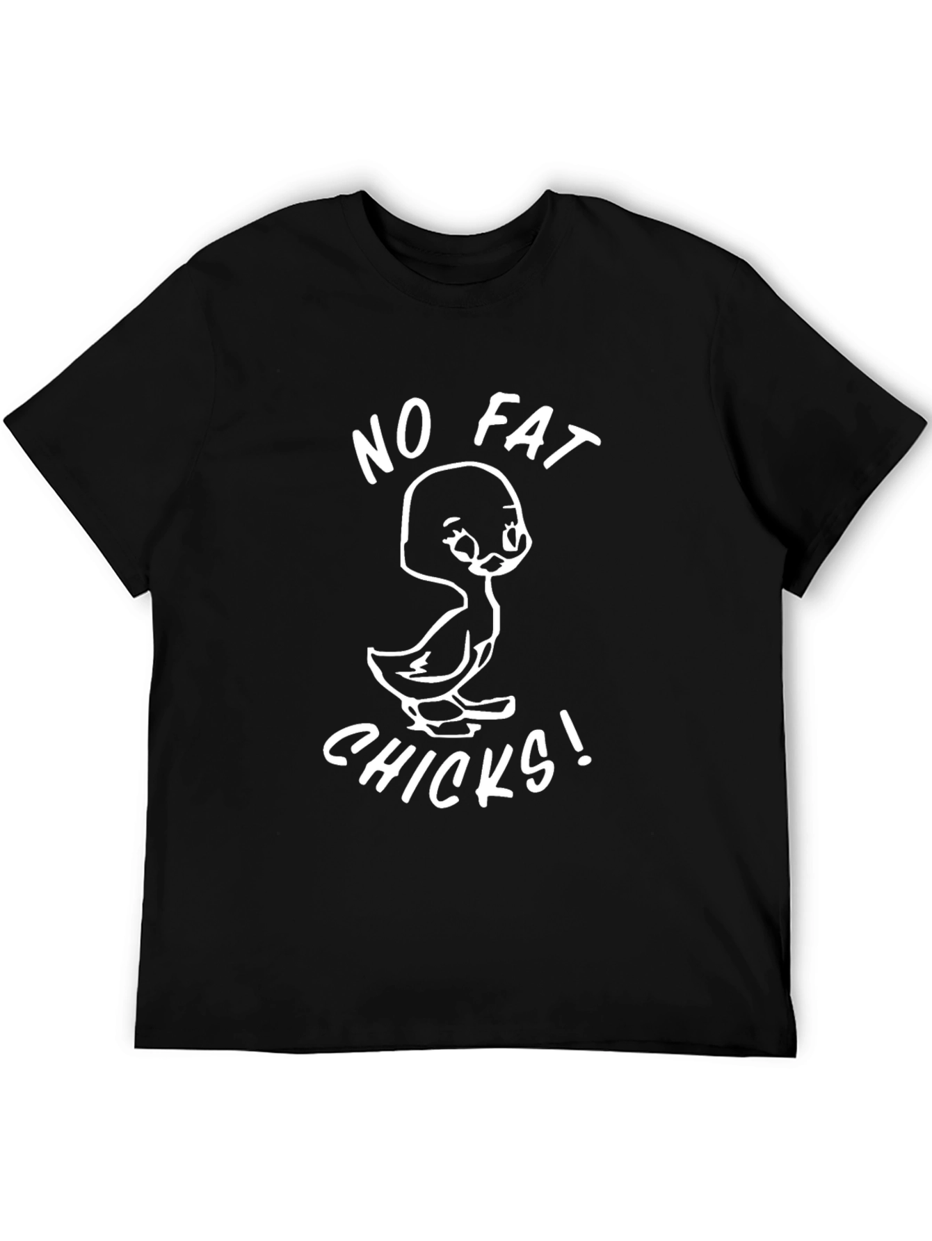 No Fat Chicks Graphic Tee - Black Cotton T-Shirt