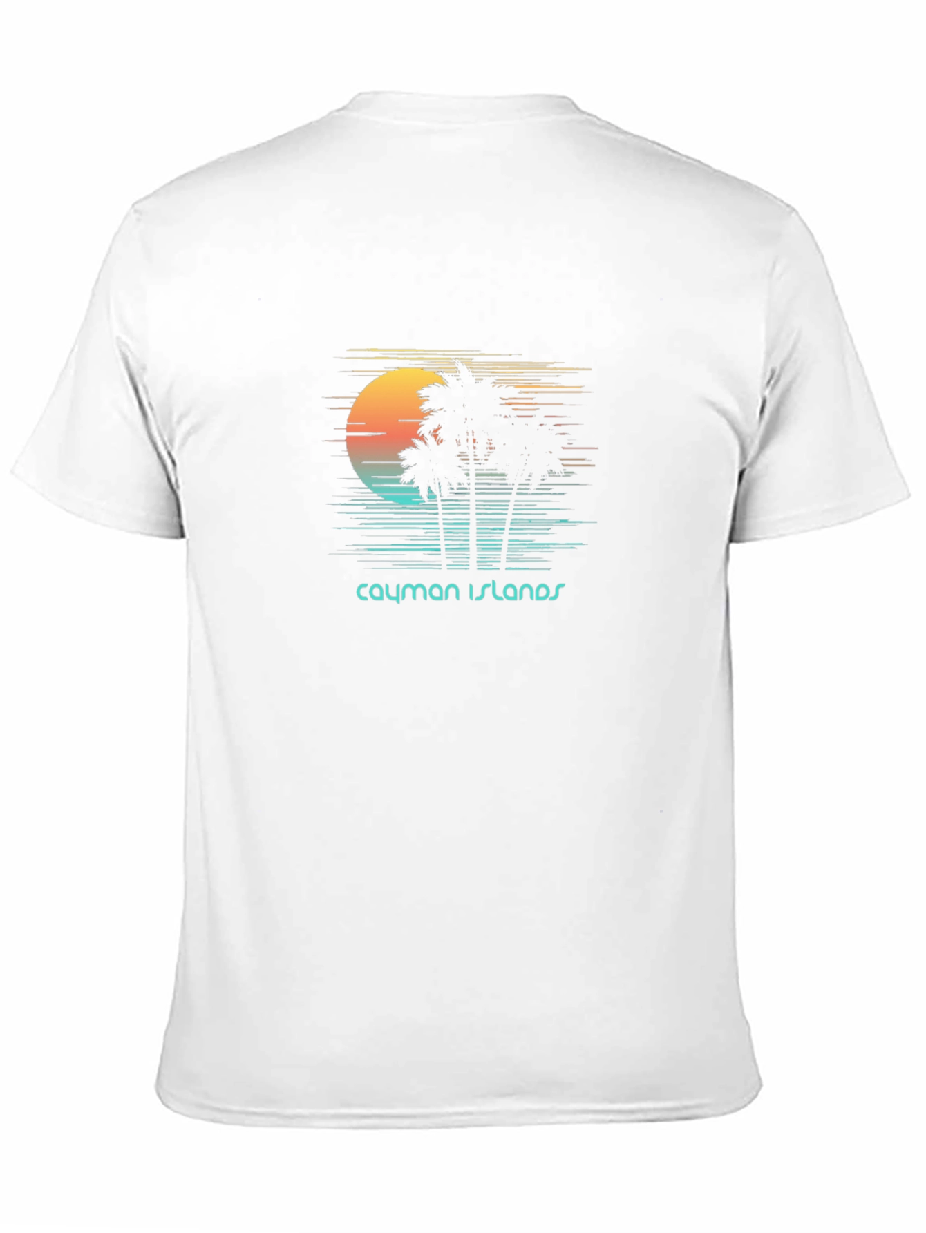 Cayman Islands Sunset T-Shirt - Tropical Palm Tree Design