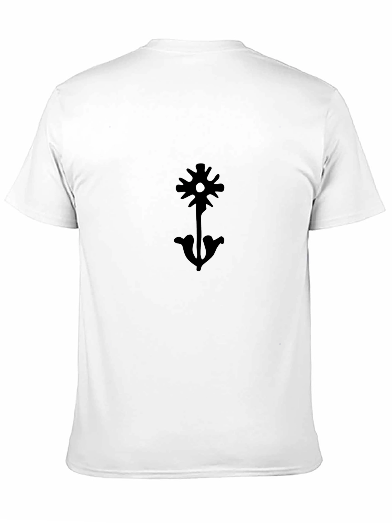 Black T-Shirt with Unique Floral Graphic