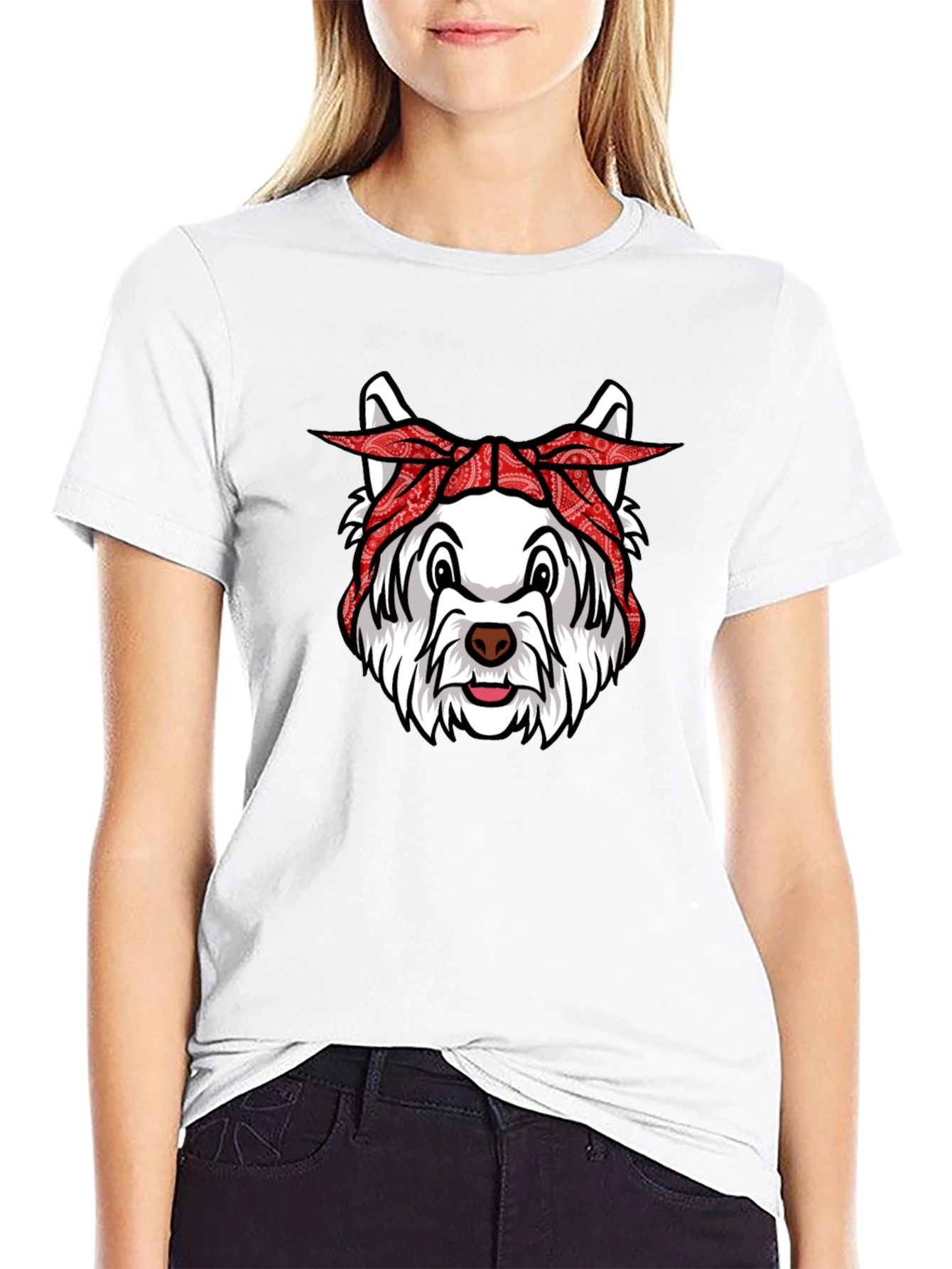 Dog Bandana Graphic Tee - Cool Canine Style