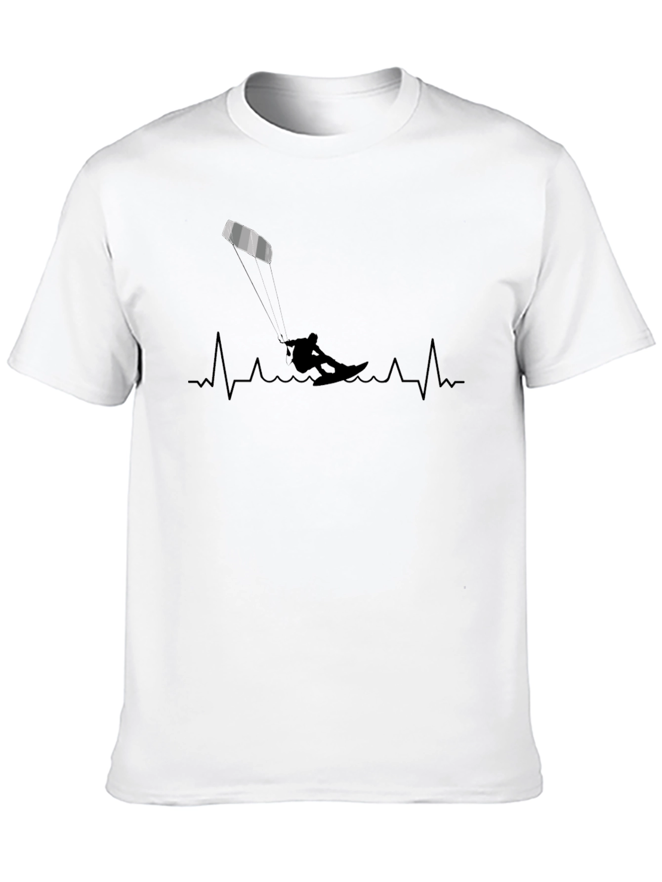 Kitesurfing Heartbeat T-Shirt - Passion on Display!