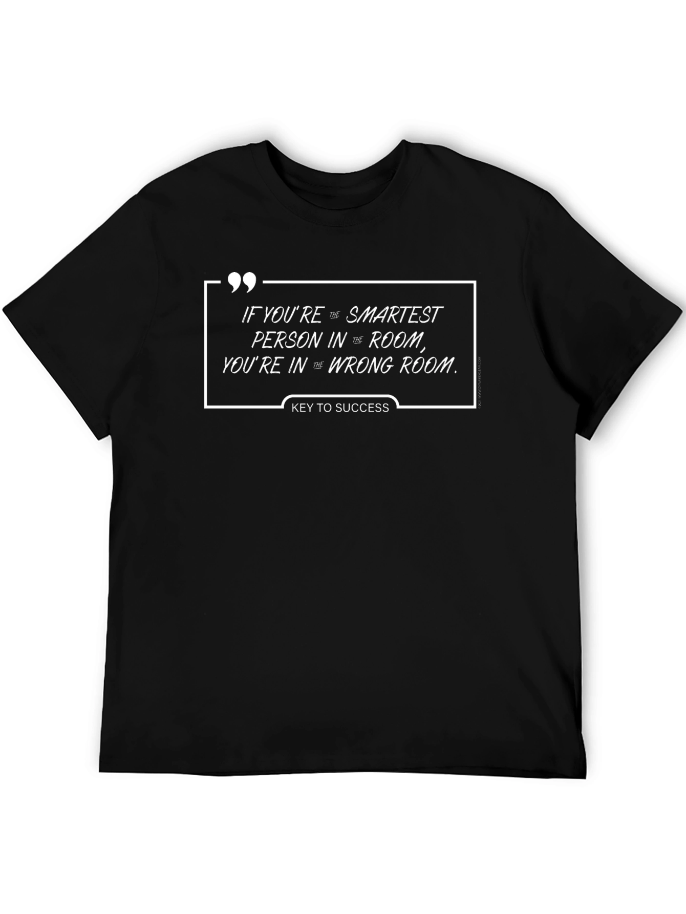 Motivational Quote T-Shirt - Key to Success Black Tee