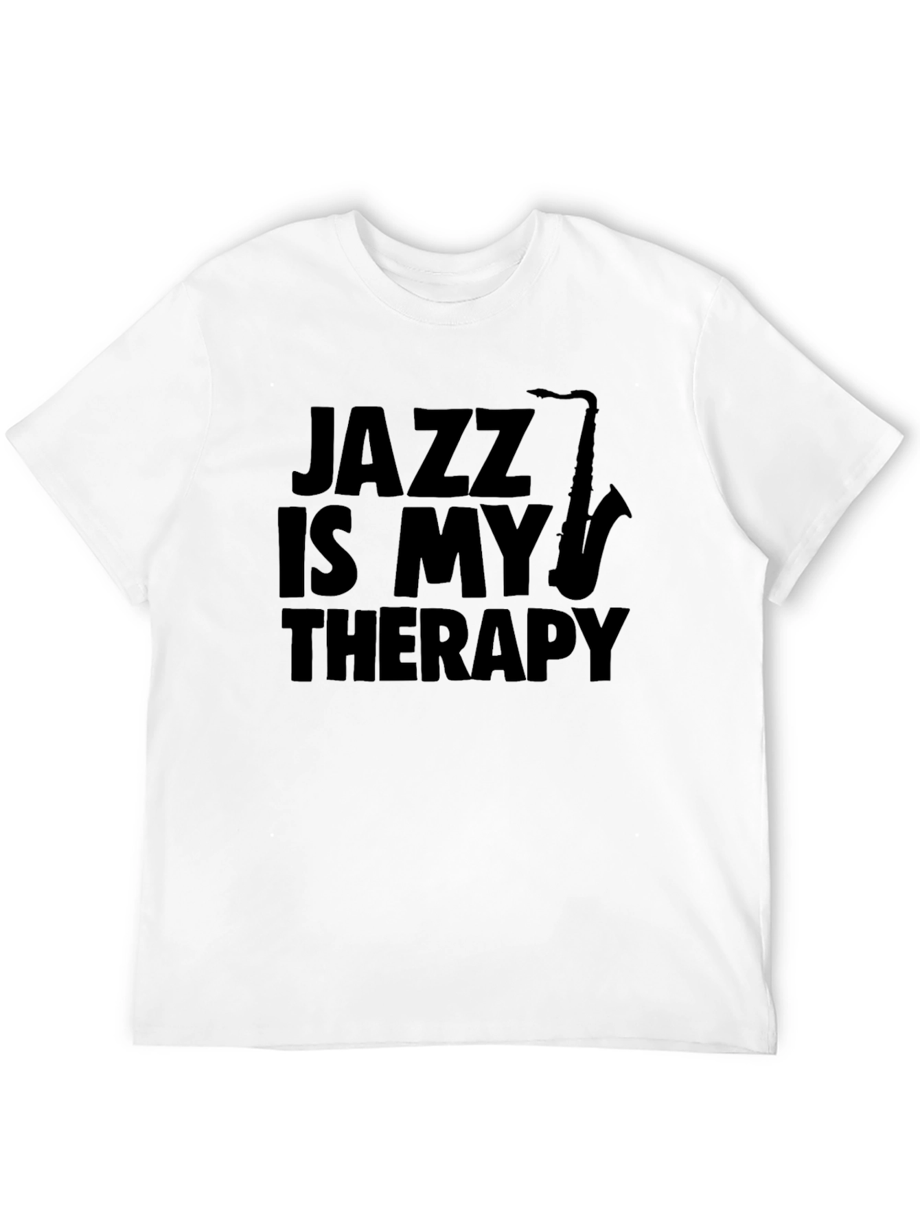 Jazz Is My Therapy Black T-Shirt