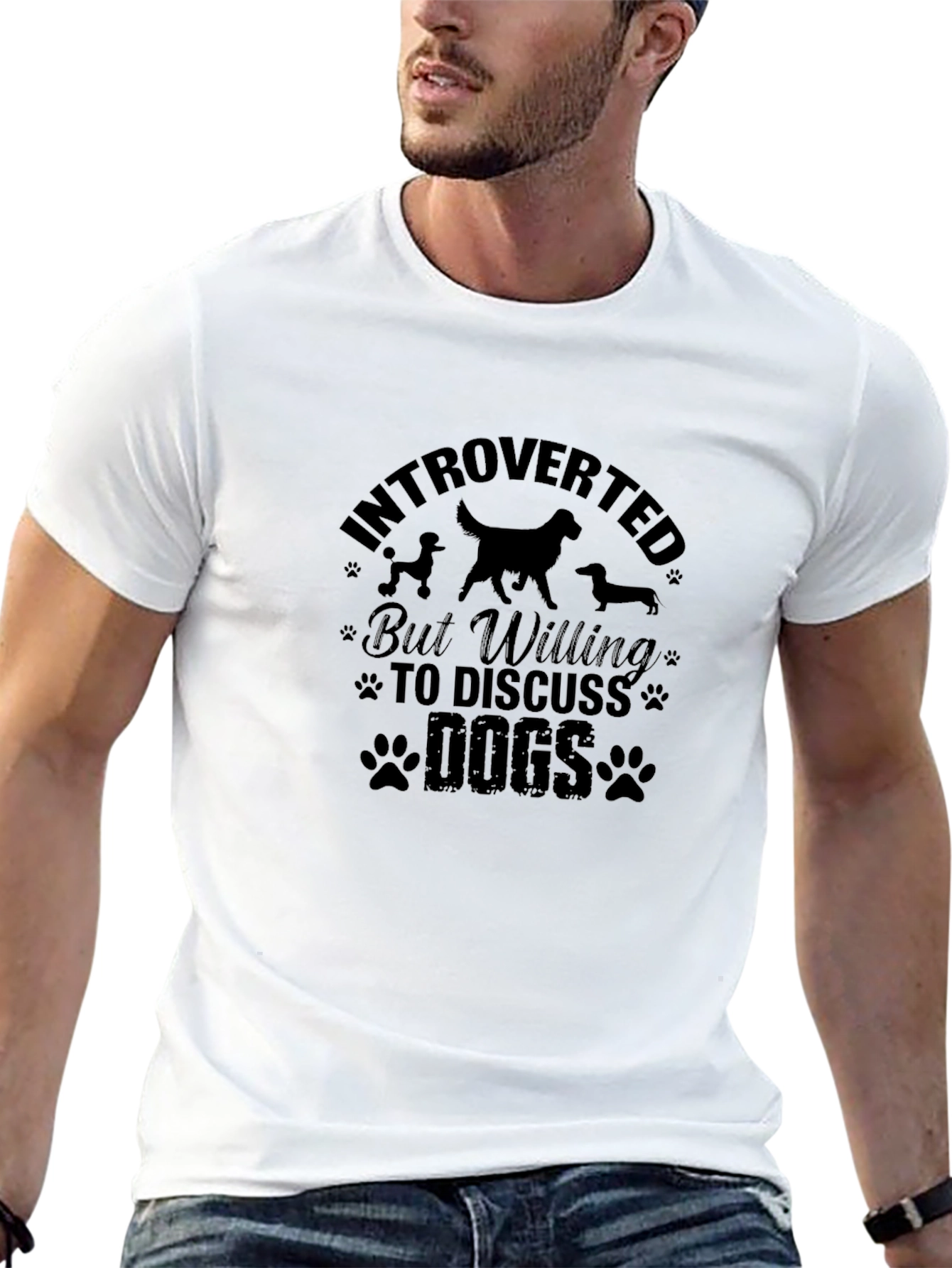 Introverted but Willing to Discuss Dogs T-Shirt