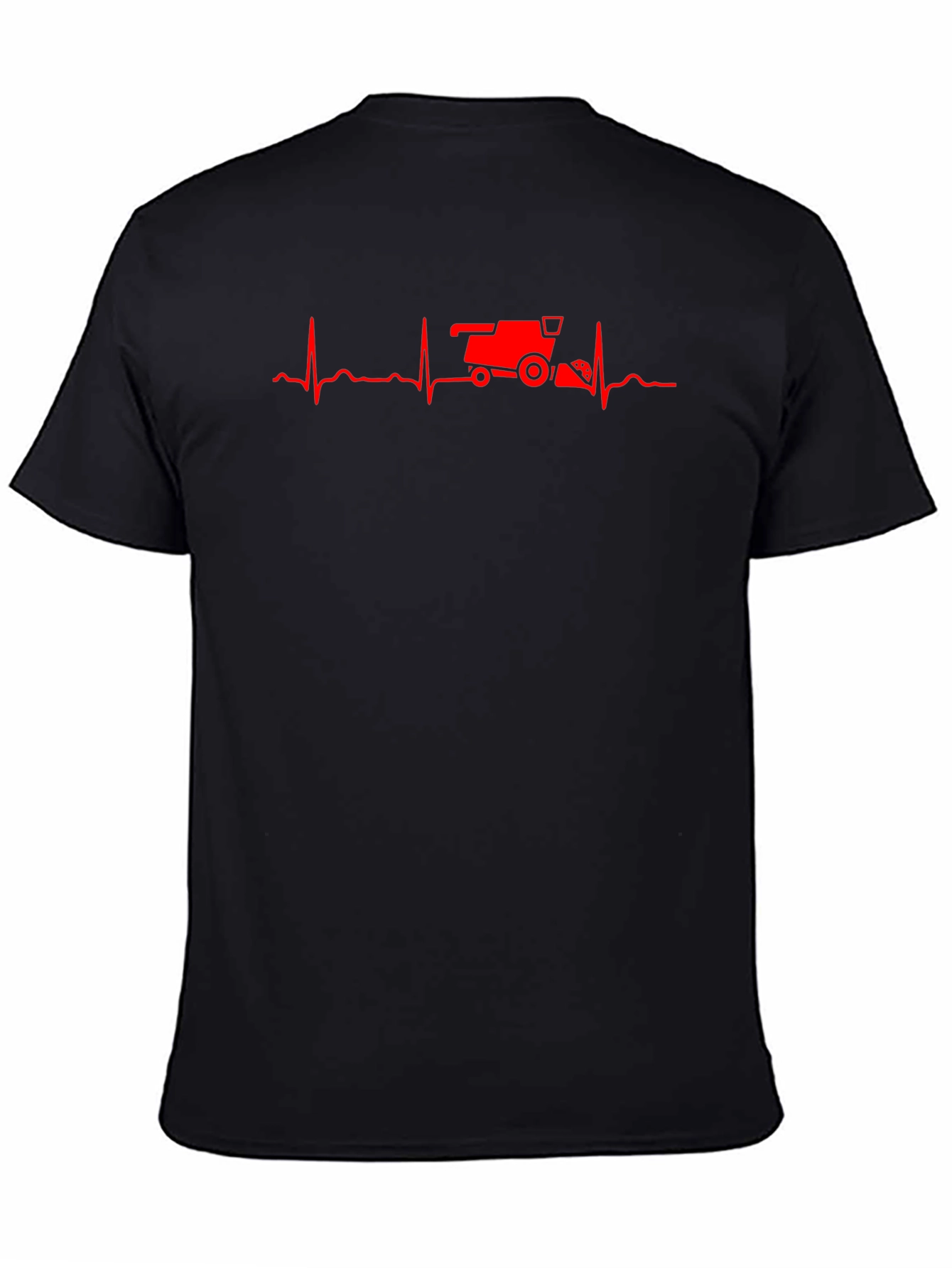 Farmer Heartbeat T-Shirt - Red Combine Design