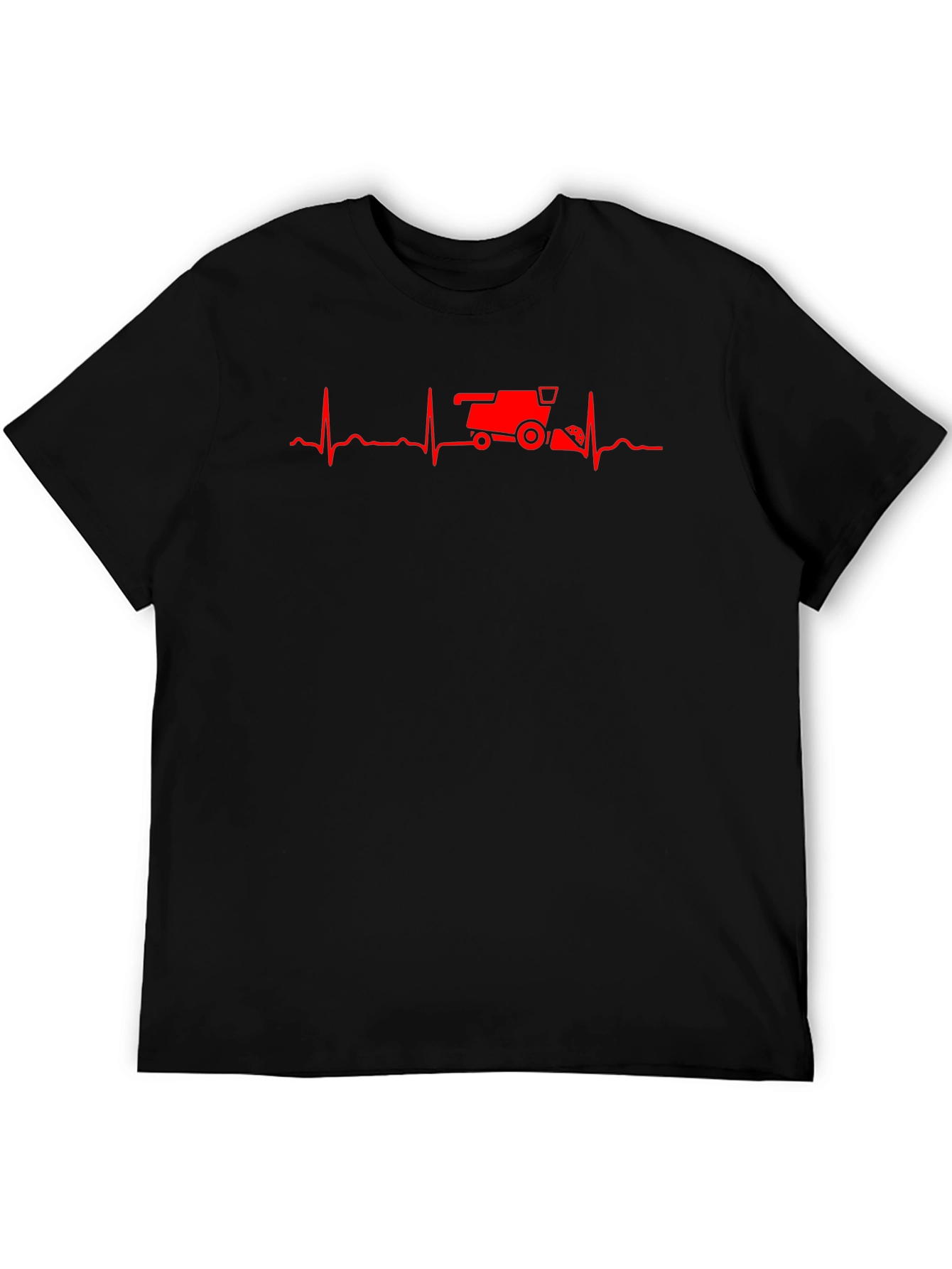 Farmer Heartbeat T-Shirt - Red Combine Design