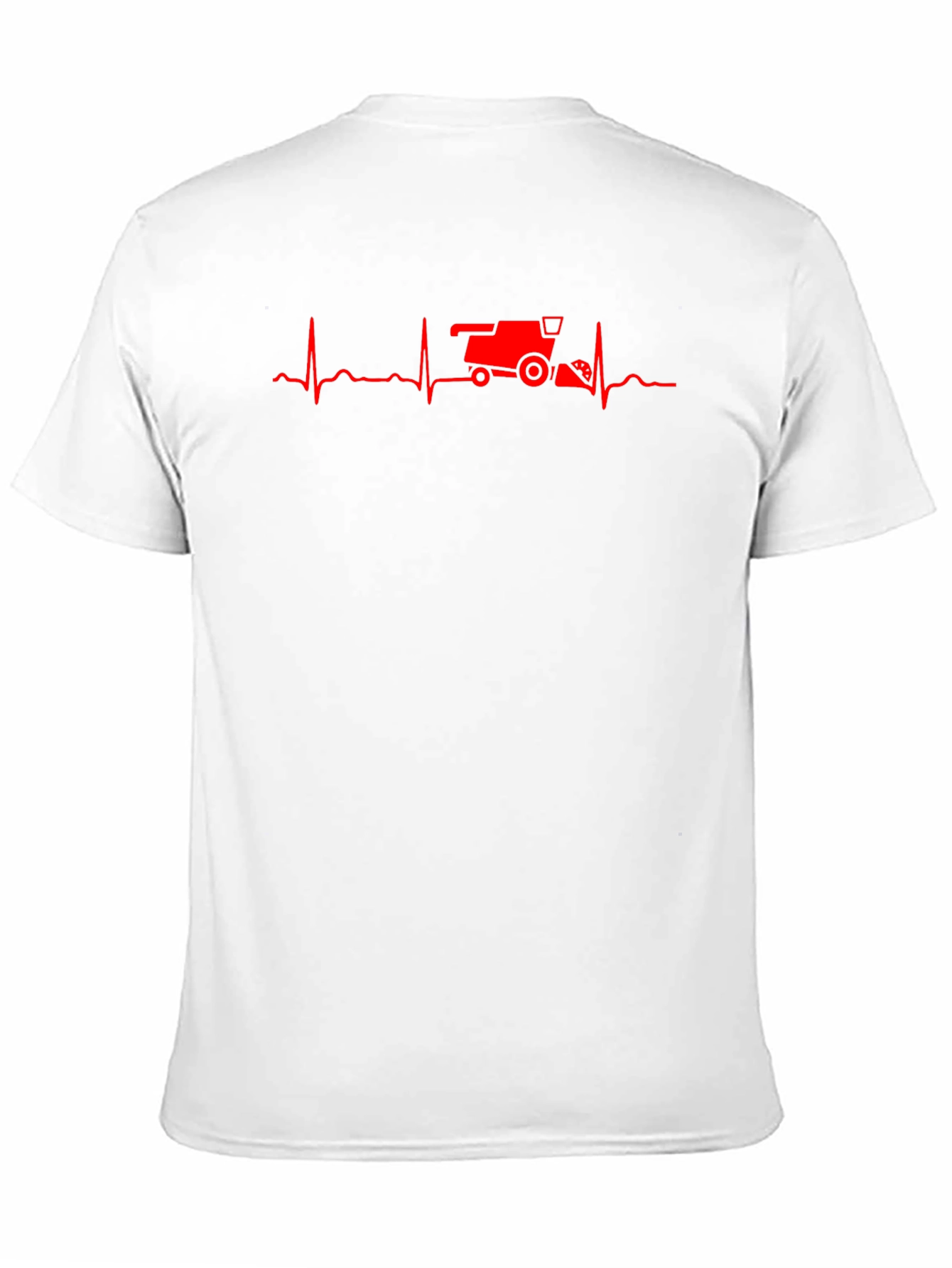 Farmer Heartbeat T-Shirt - Red Combine Design