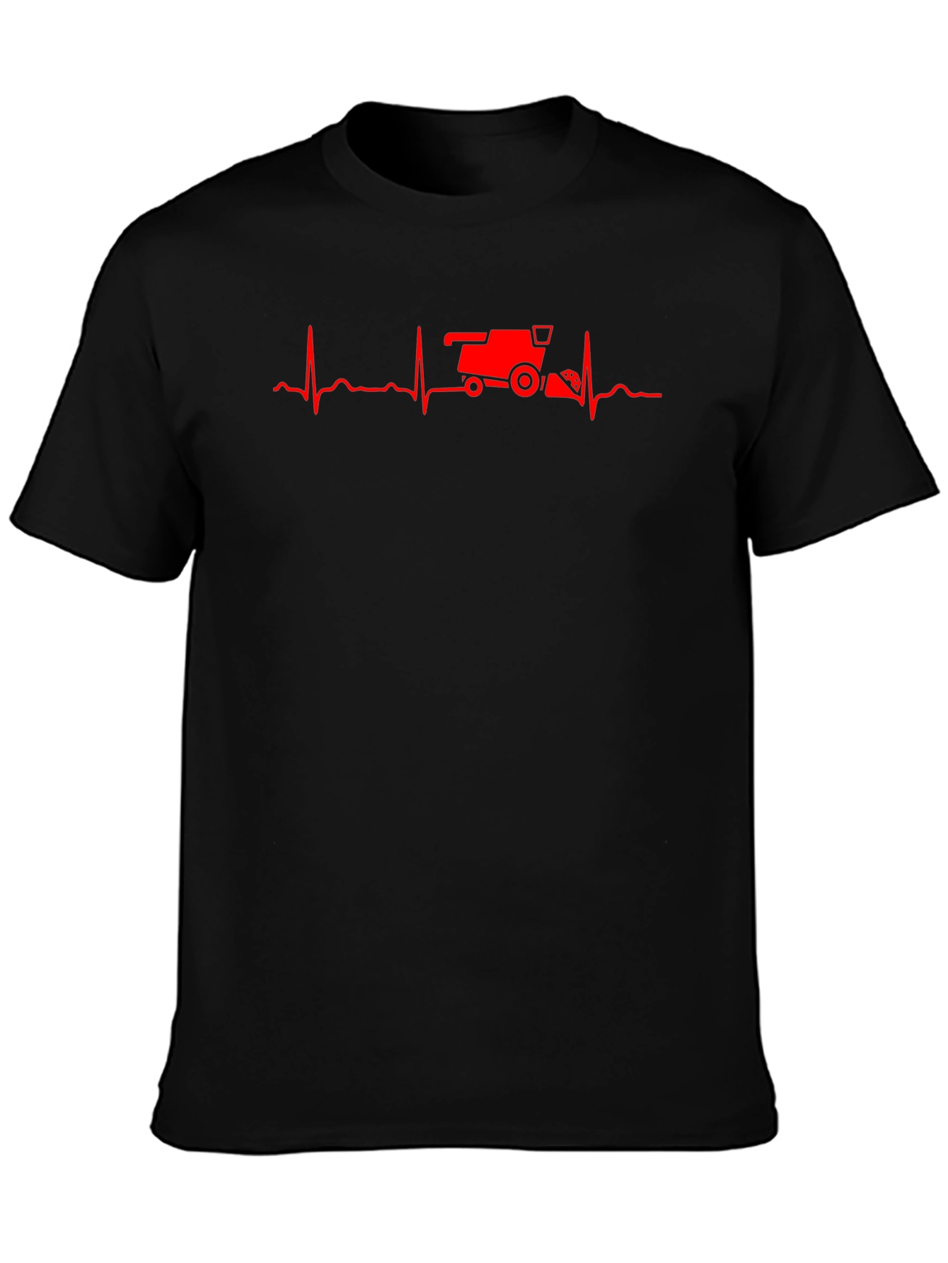 Farmer Heartbeat T-Shirt - Red Combine Design
