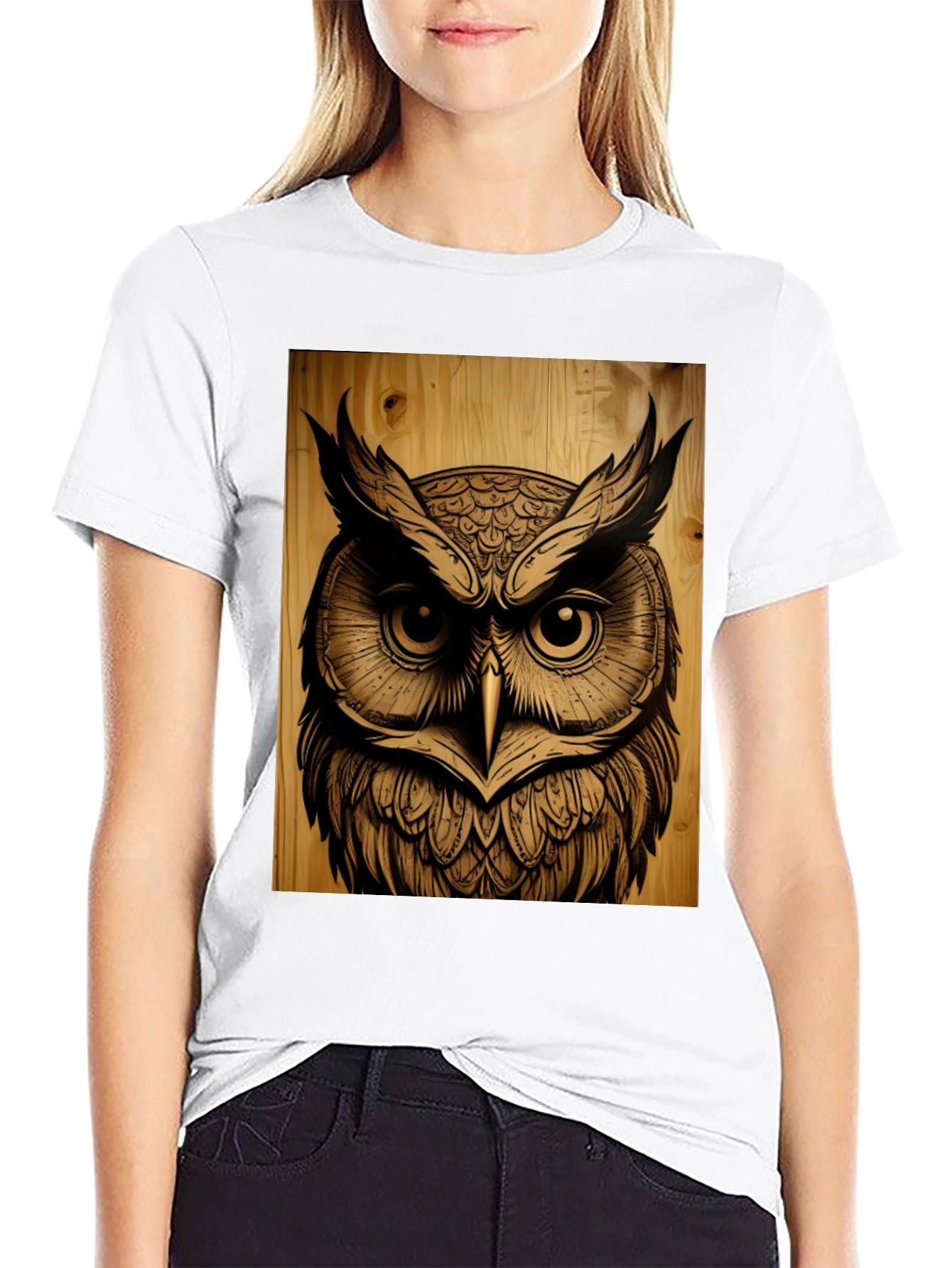 Owl Graphic Black T-Shirt