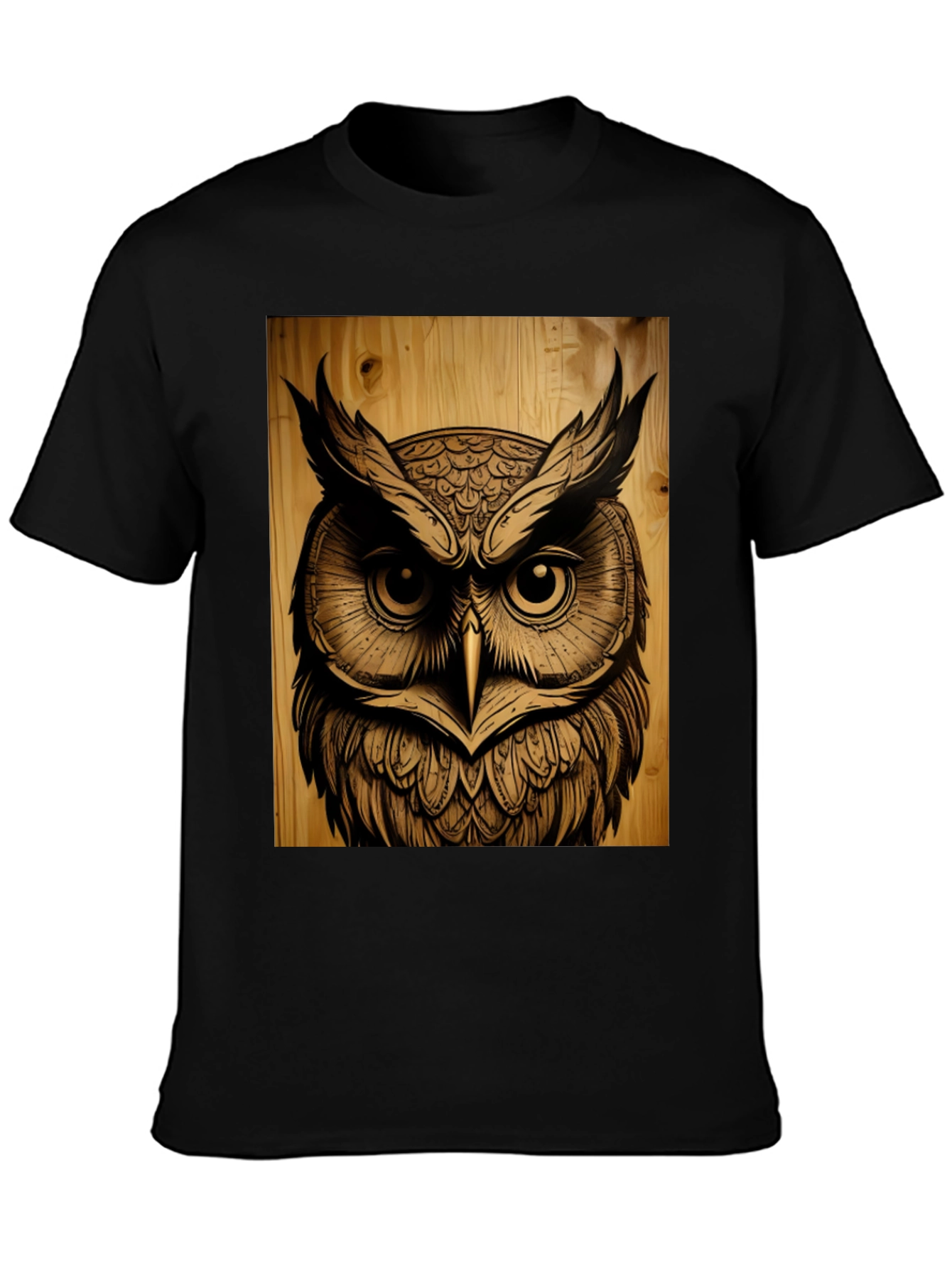 Owl Graphic Black T-Shirt