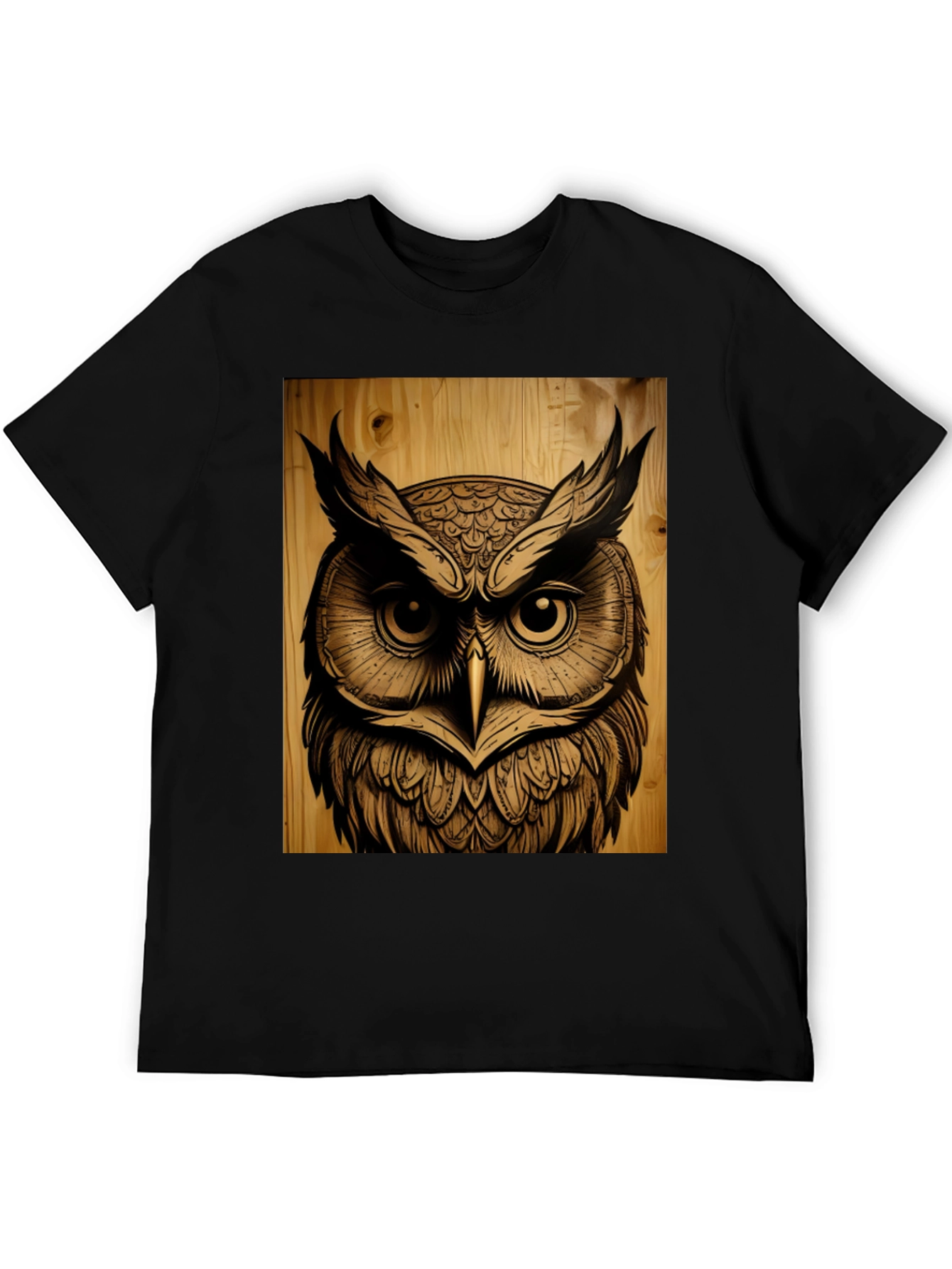 Owl Graphic Black T-Shirt