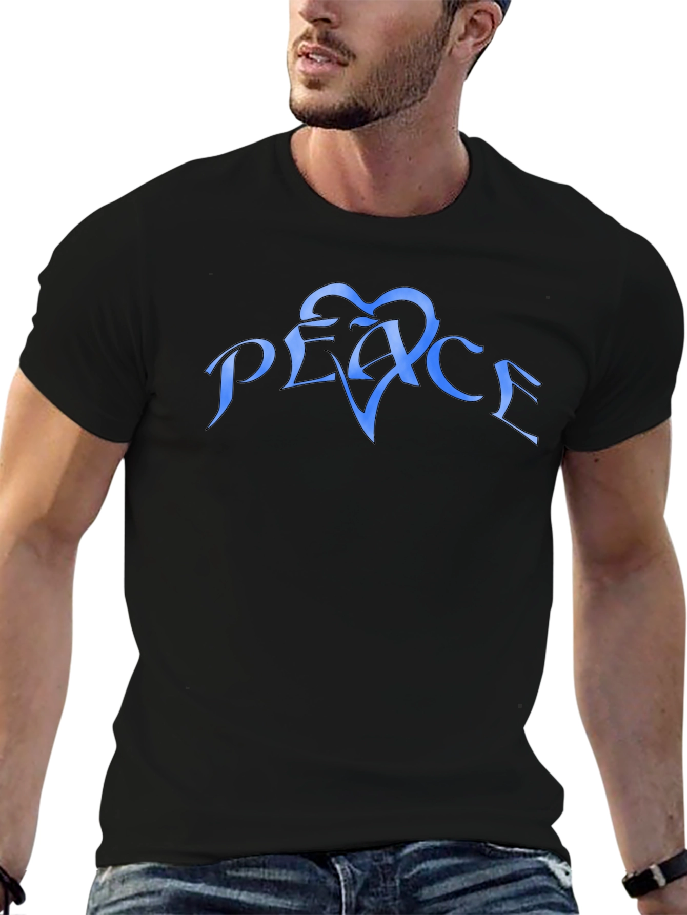 Peace Graphic Black Tee