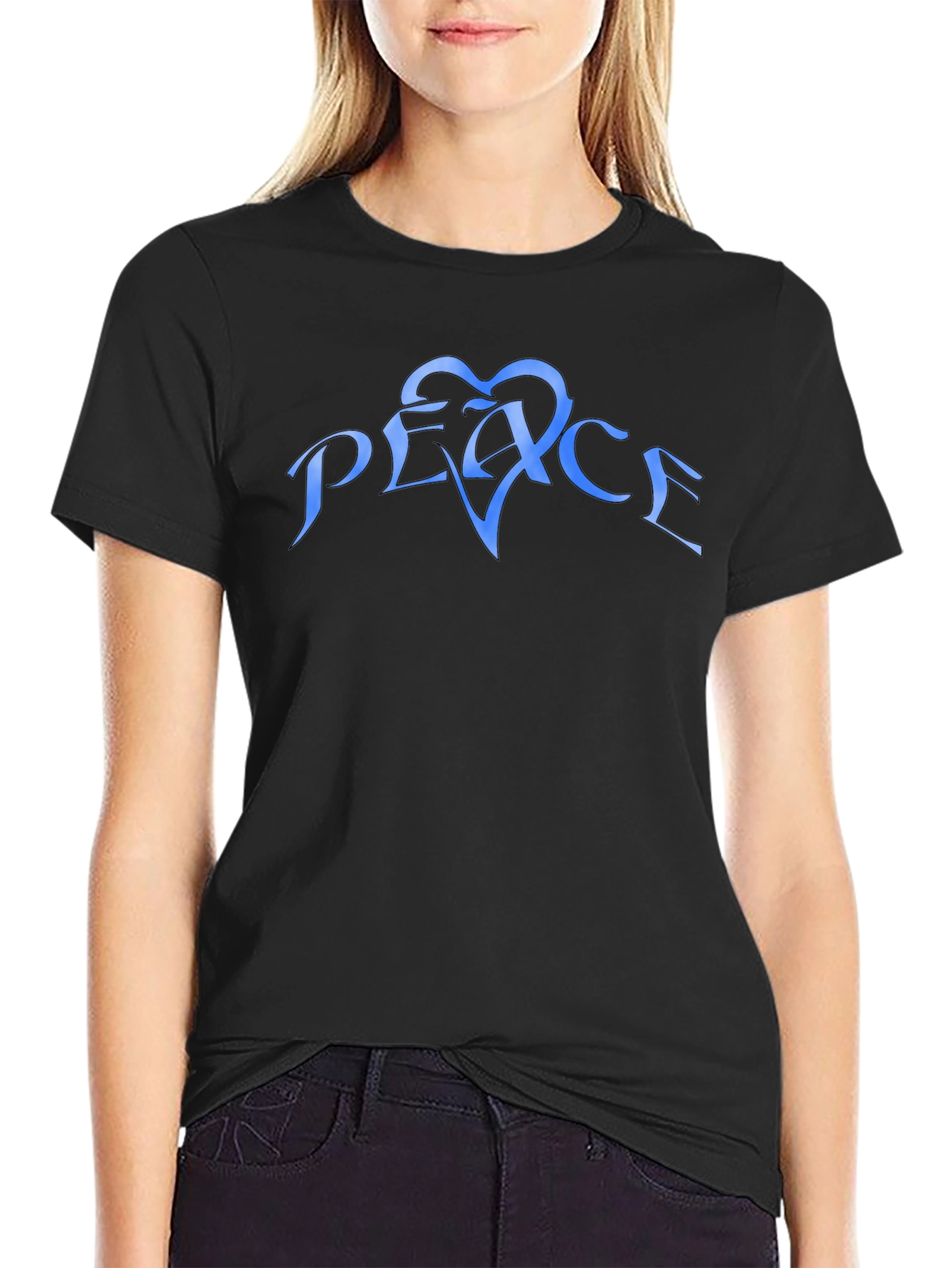 Peace Graphic Black Tee