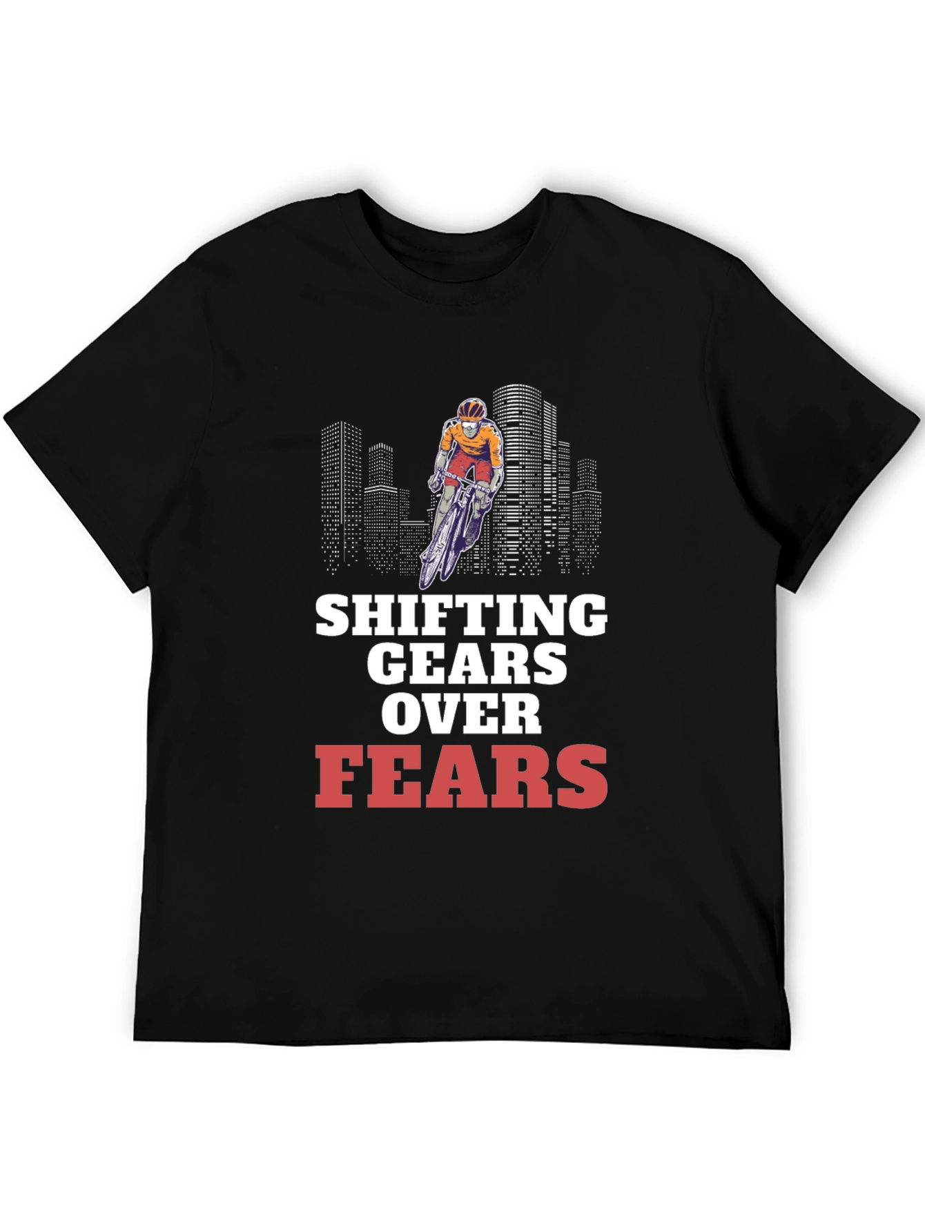 Shifting Gears Over Fears Cycling T-Shirt