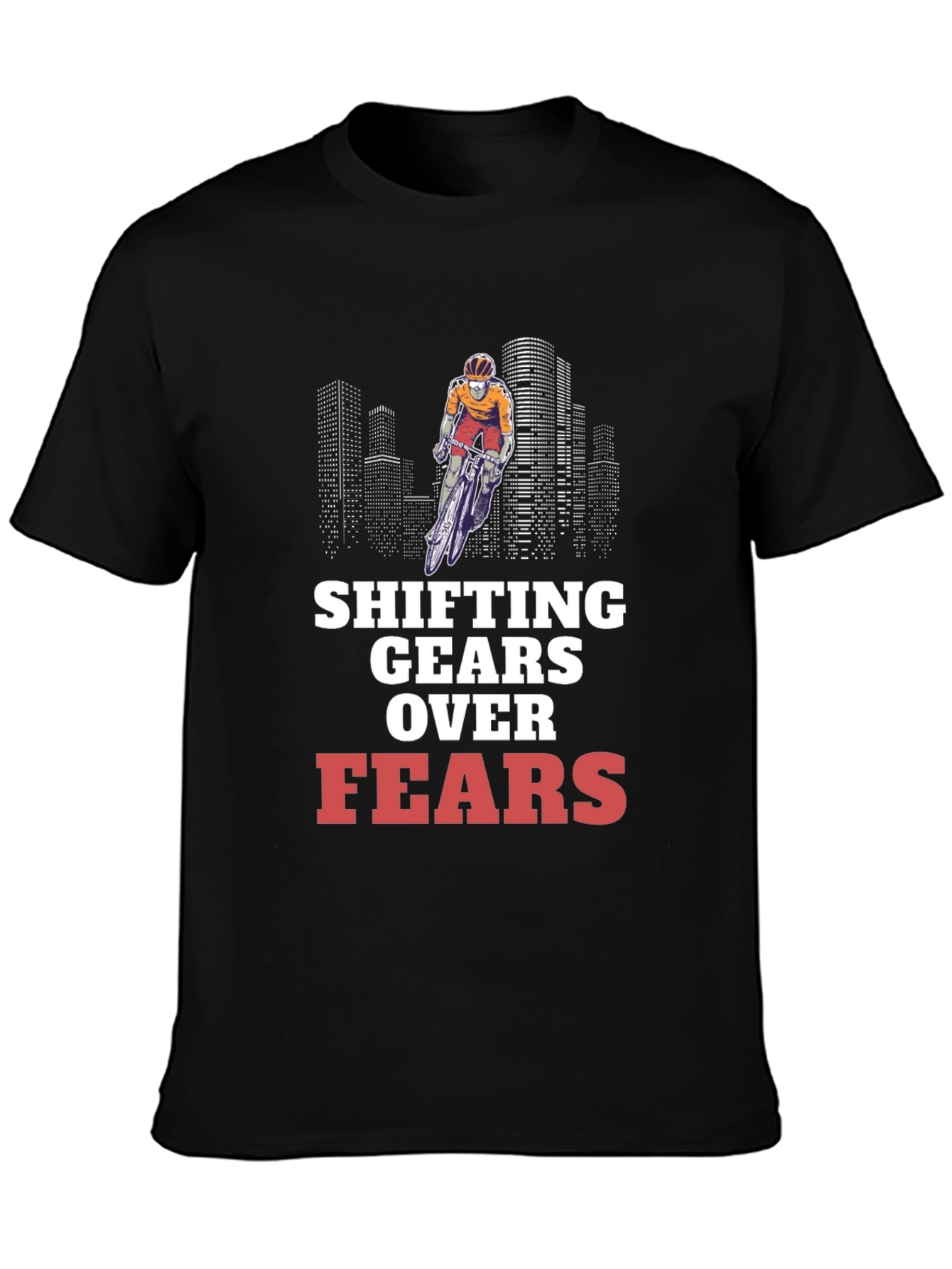 Shifting Gears Over Fears Cycling T-Shirt
