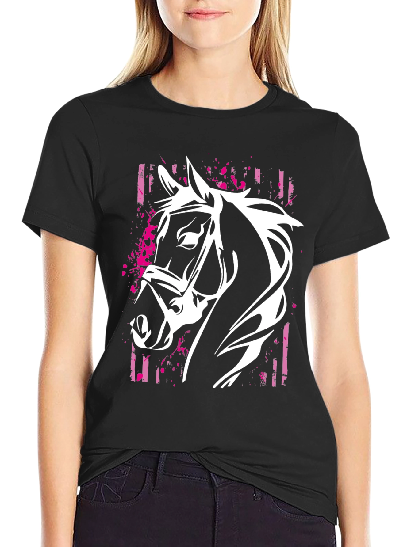 Horse Graphic T-Shirt - Stylish Equestrian Design