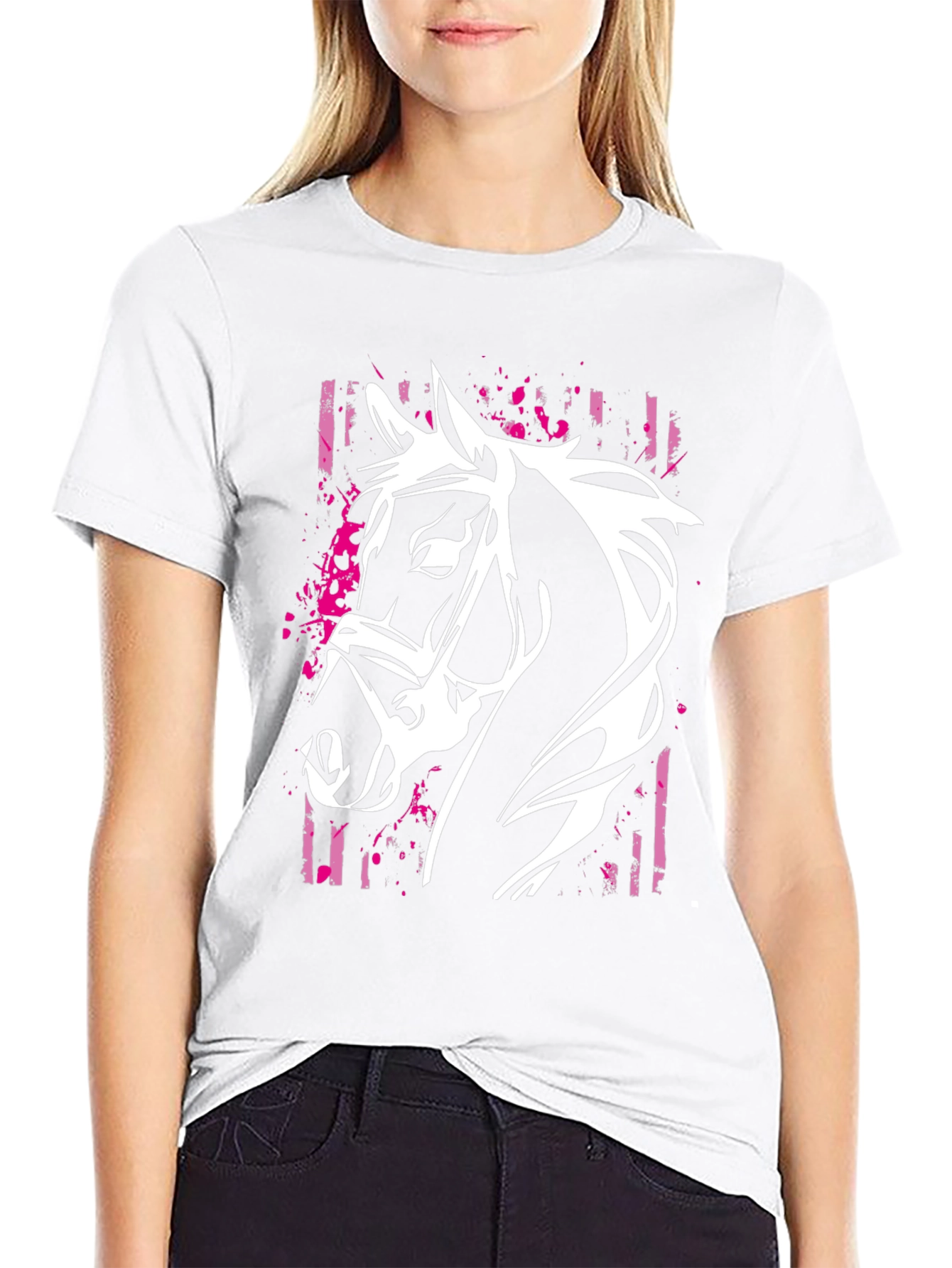 Horse Graphic T-Shirt - Stylish Equestrian Design